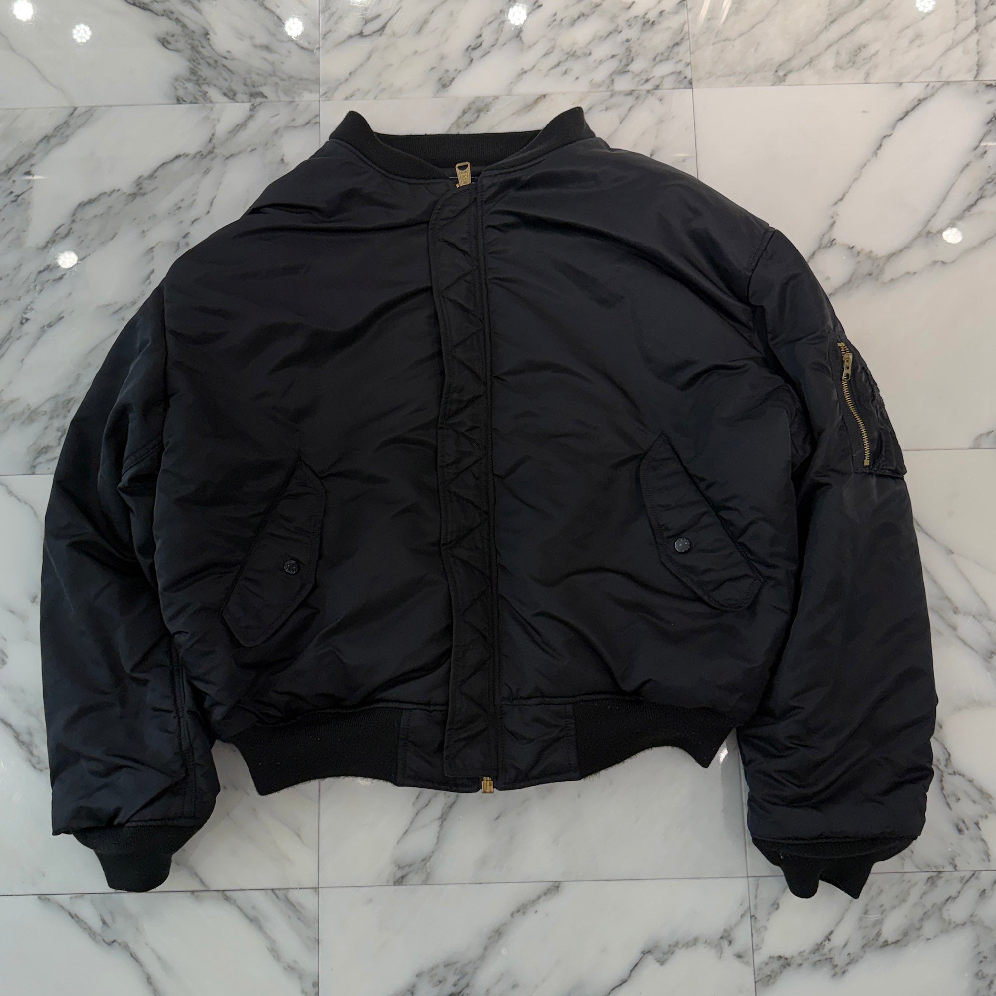 VETEMENTS × ALPHA INDUSTRIES 2018AW Reversible Patchwork Oversized Bomber Jacket UAH19JA303 Size XS ヴェトモン×アルファ インダストリーズ リバーシブル パッチワーク オーバーサイズ ボンバージャケット サイズXS