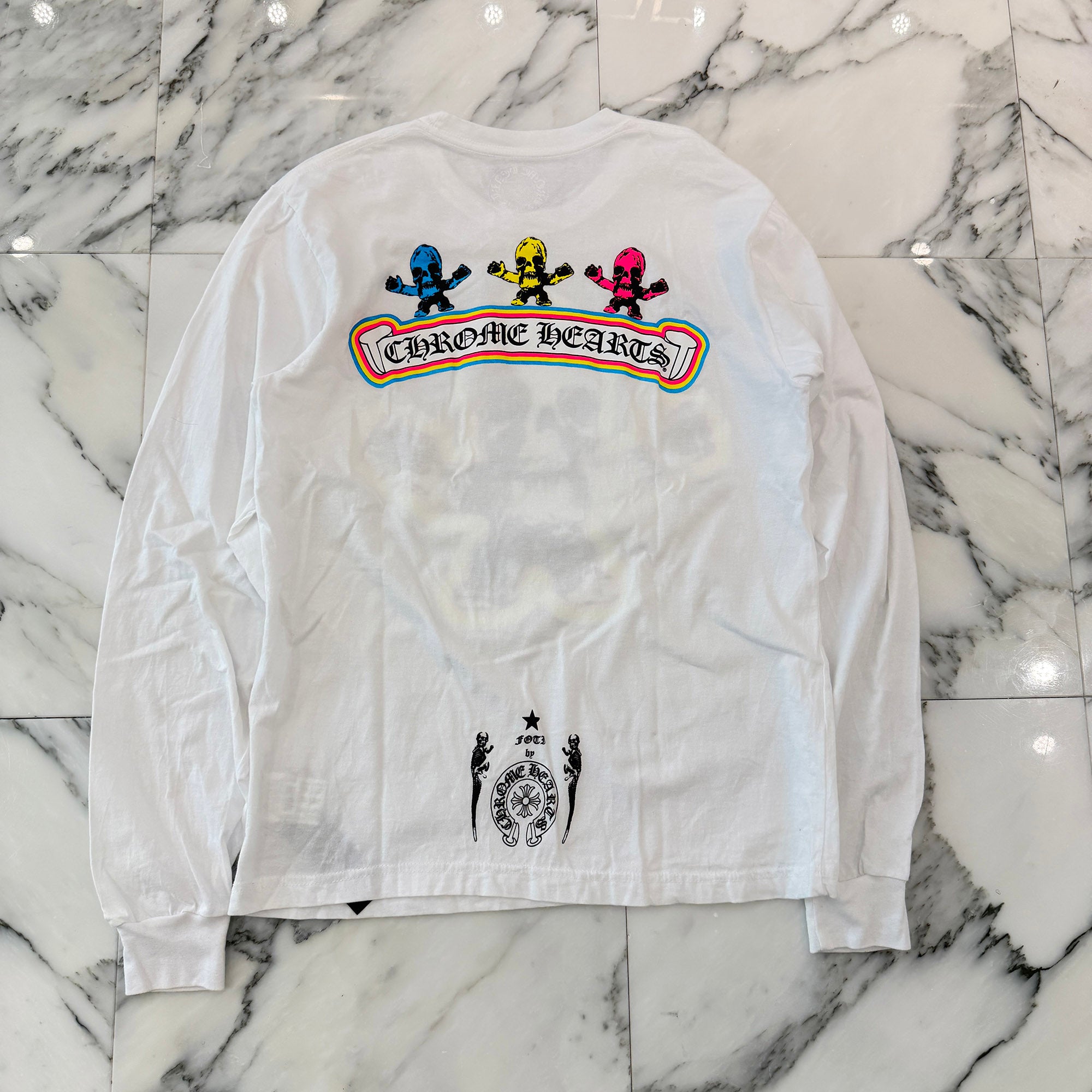 CHROME HEARTS 2024SS FOTI Rainbow Scroll Logo Long Sleeve Tee Size M クロムハーツ フォティ レインボースクロールロゴ ロングスリーブ Tシャツ サイズM