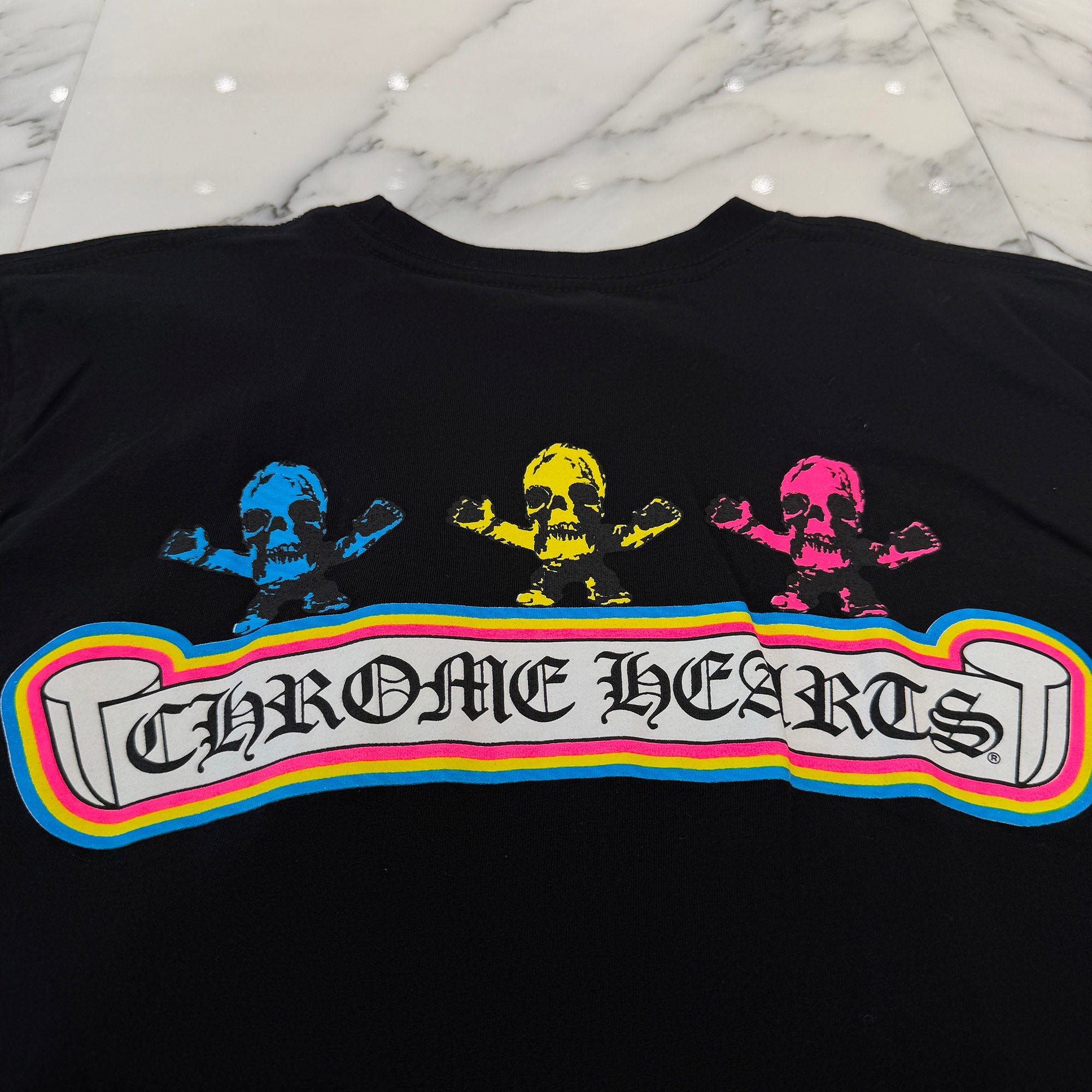 CHROME HEARTS 2024SS FOTI Rainbow Scroll Logo Tee Size M クロムハーツ フォティ レインボースクロールロゴ Tシャツ サイズM