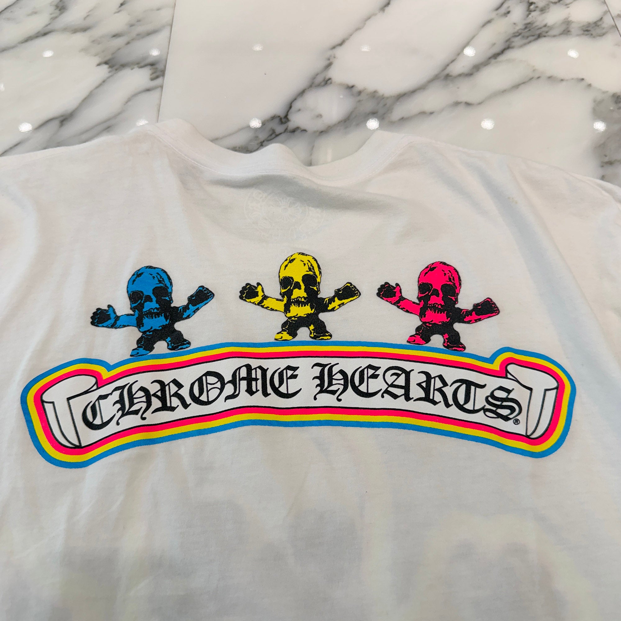 CHROME HEARTS 2024SS FOTI Rainbow Scroll Logo Tee Size L クロムハーツ フォティ レインボースクロールロゴ Tシャツ サイズL