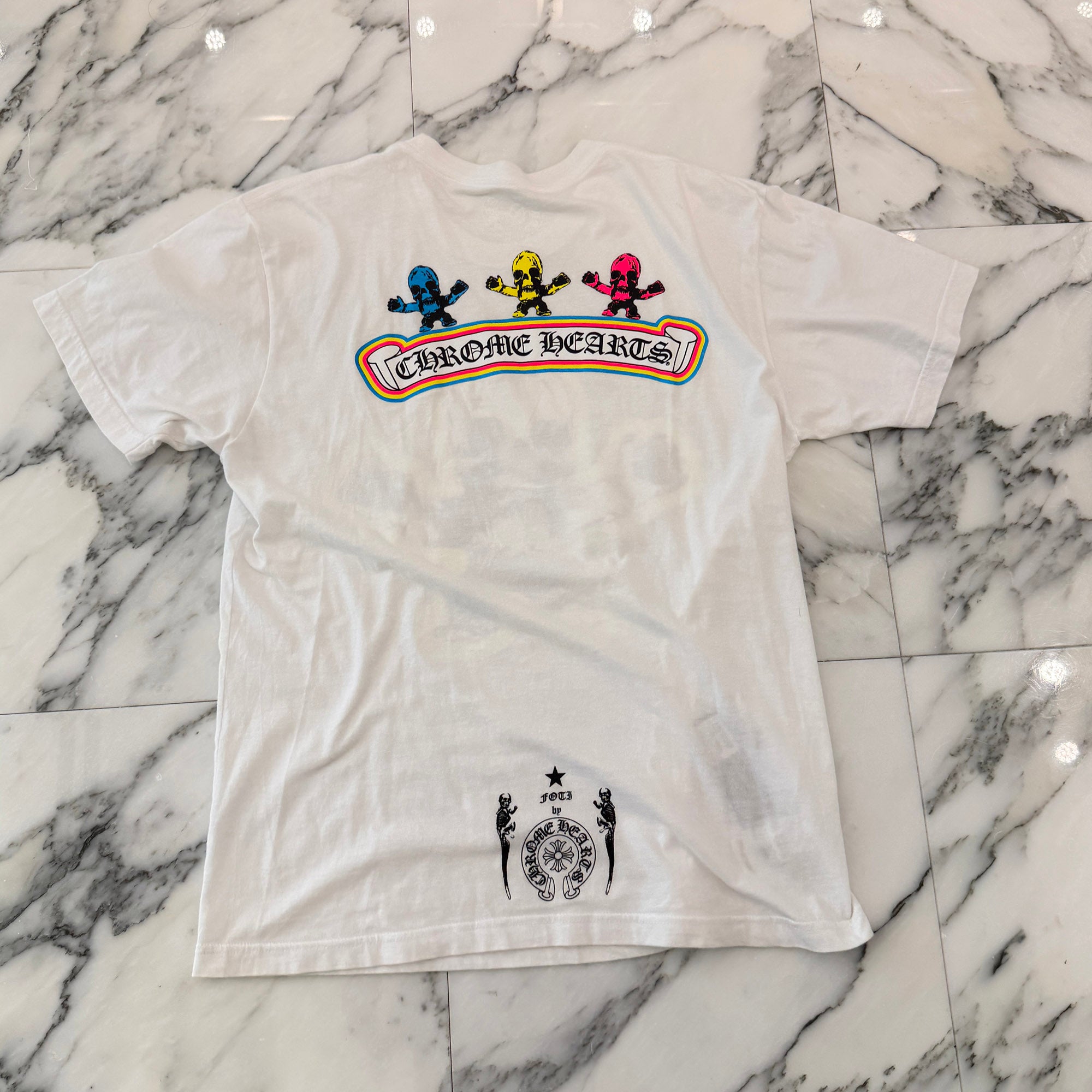 CHROME HEARTS 2024SS FOTI Rainbow Scroll Logo Tee Size L クロムハーツ フォティ レインボースクロールロゴ Tシャツ サイズL