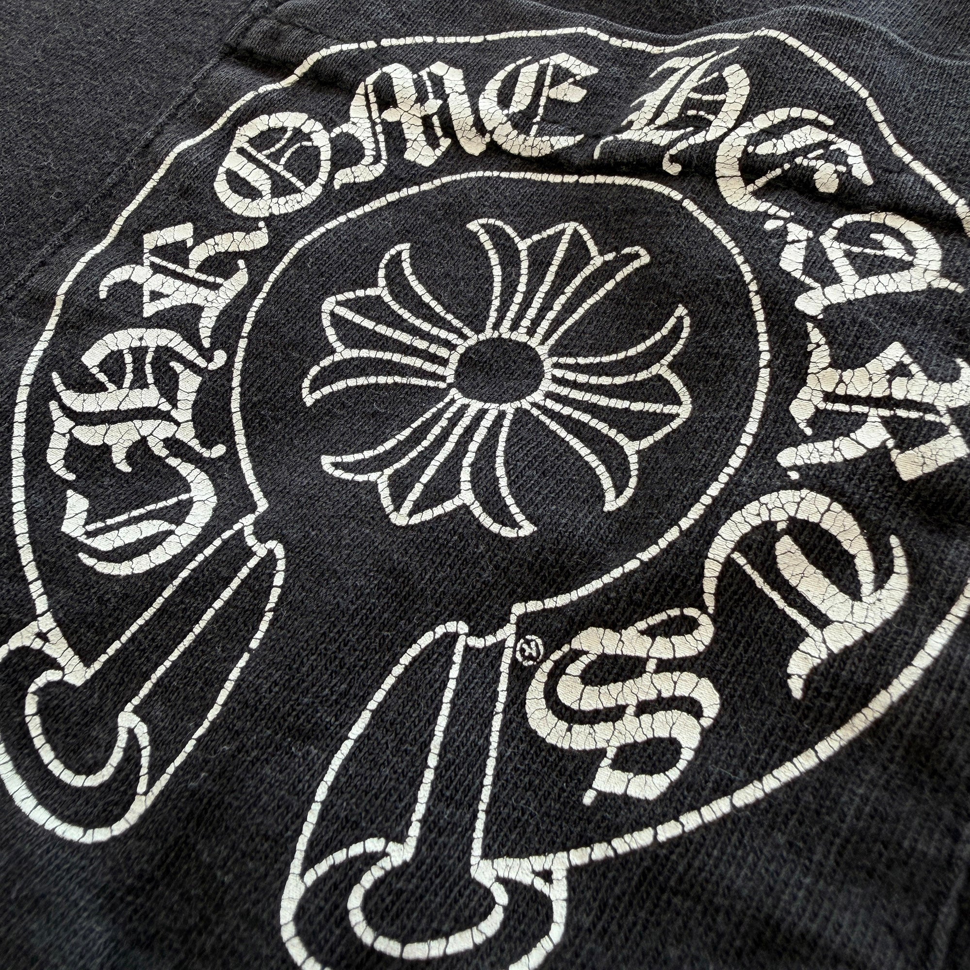 CHROME HEARTS Back Scroll Horseshoe Star Print Tee Size L クロムハーツ バックスクロール ホースシュー スタープリントTシャツ サイズL