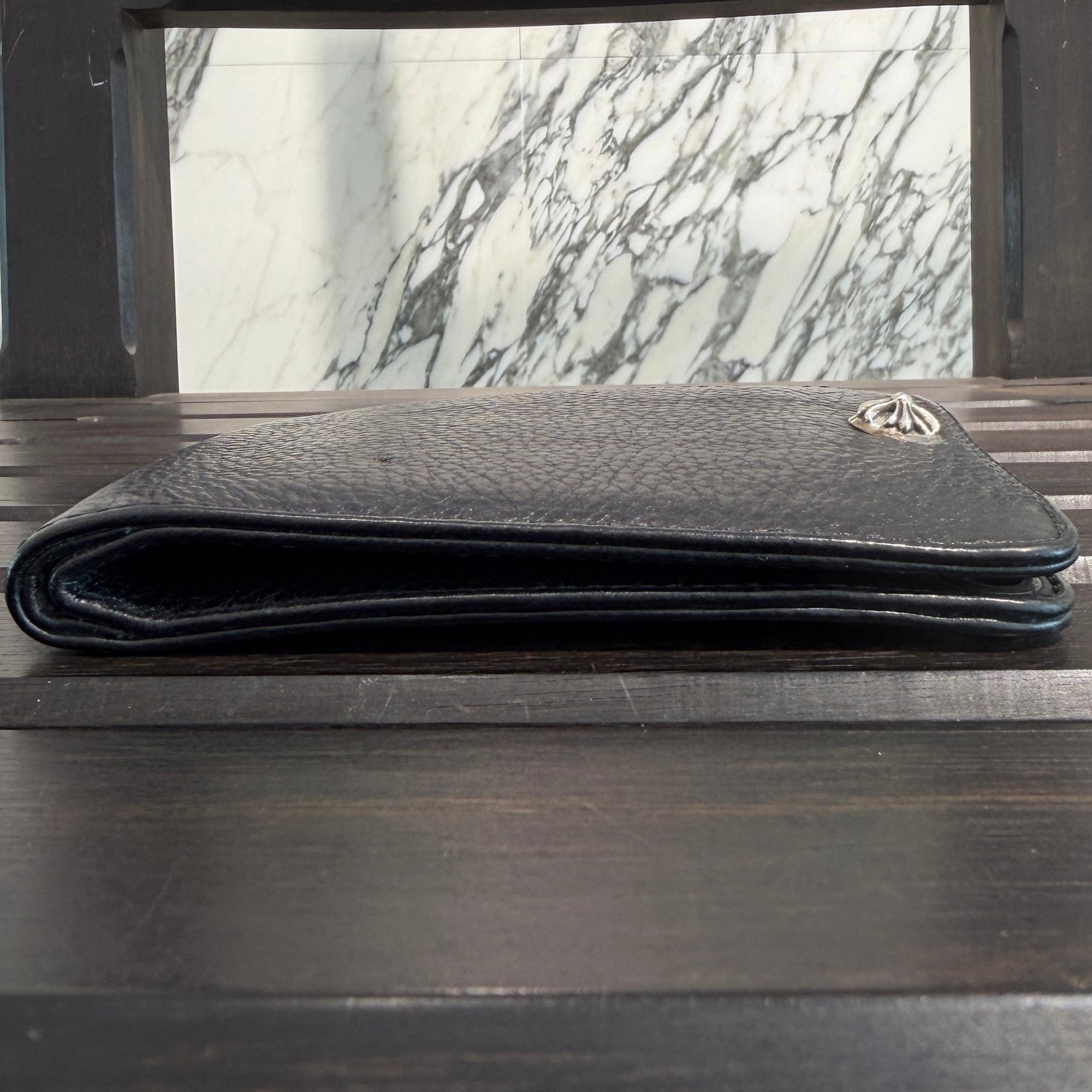 CHROME HEARTS 1SNAP Cross Ball Button Leather Wallet クロムハーツ 1スナップ クロスボールボタン レザーウォレット