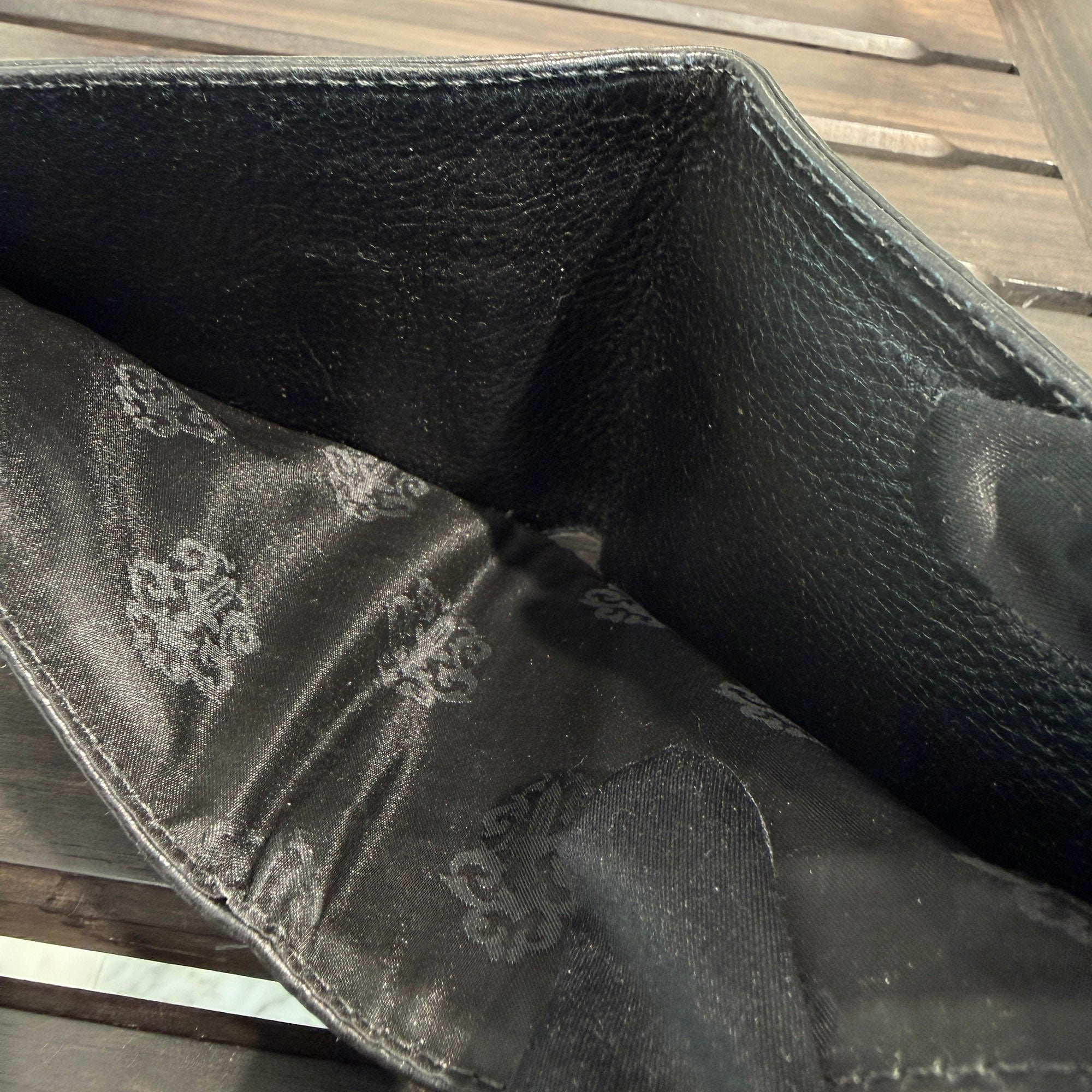 CHROME HEARTS 1SNAP Cross Ball Button Leather Wallet クロムハーツ 1スナップ クロスボールボタン レザーウォレット