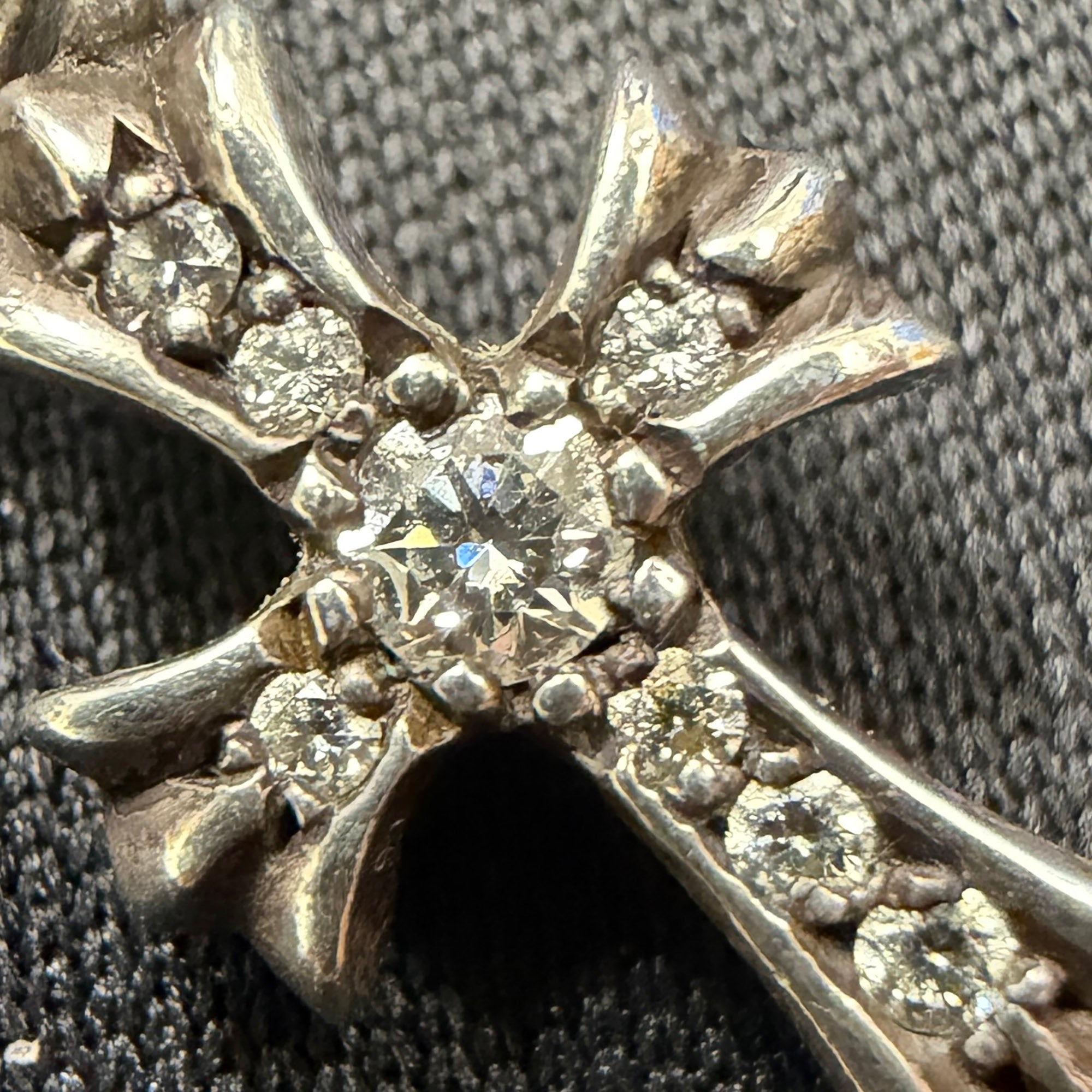 CHROME HEARTS CH Cross Baby Fat Charm Pave Diamond クロムハーツ CHクロス ベビーファット チャーム パヴェダイヤモンド