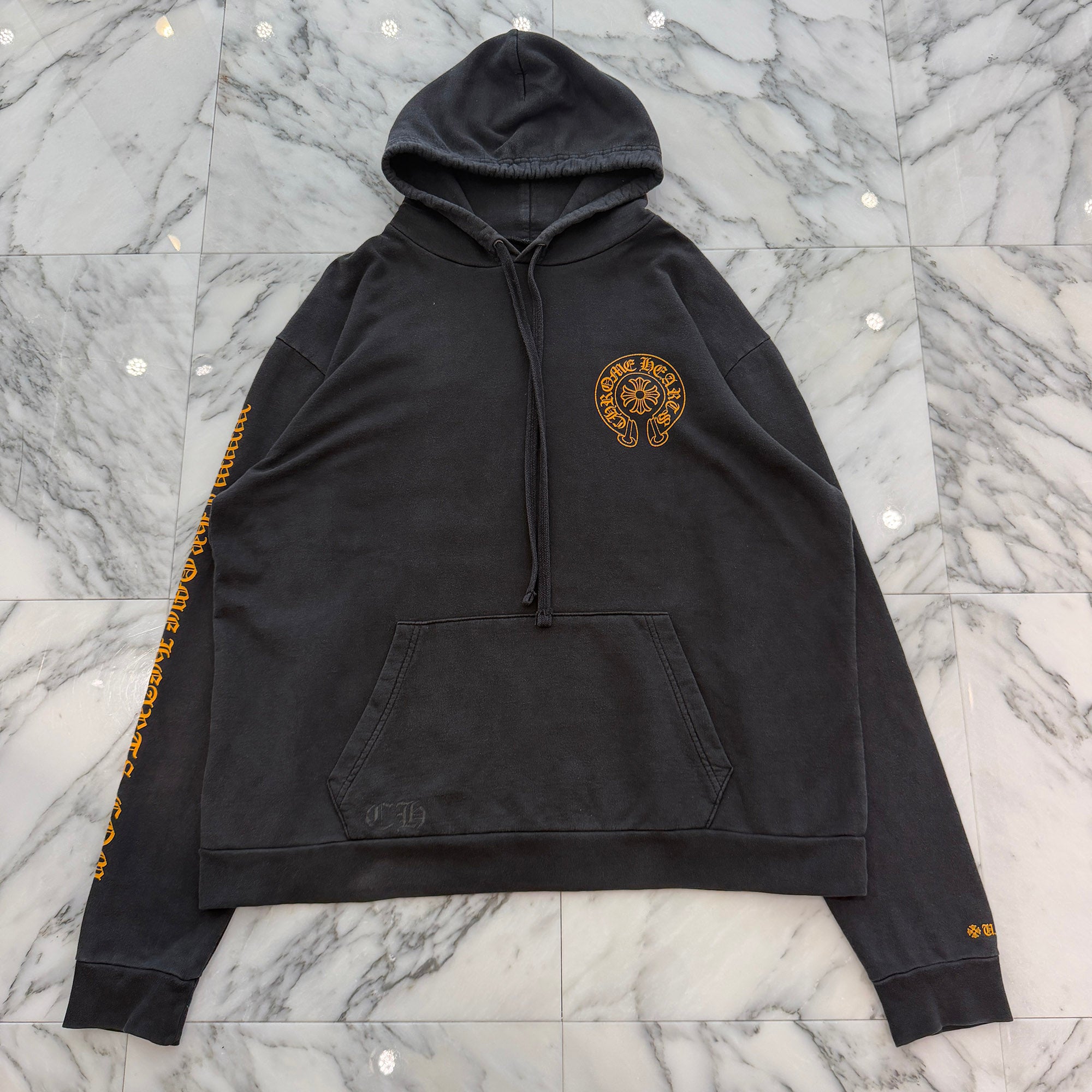 CHROME HEARTS Online Limited Horseshoe Side Logo Pullover Hoodie Size L クロムハーツ オンライン限定 ホースシューサイドロゴ プルオーバーフーディー サイズL