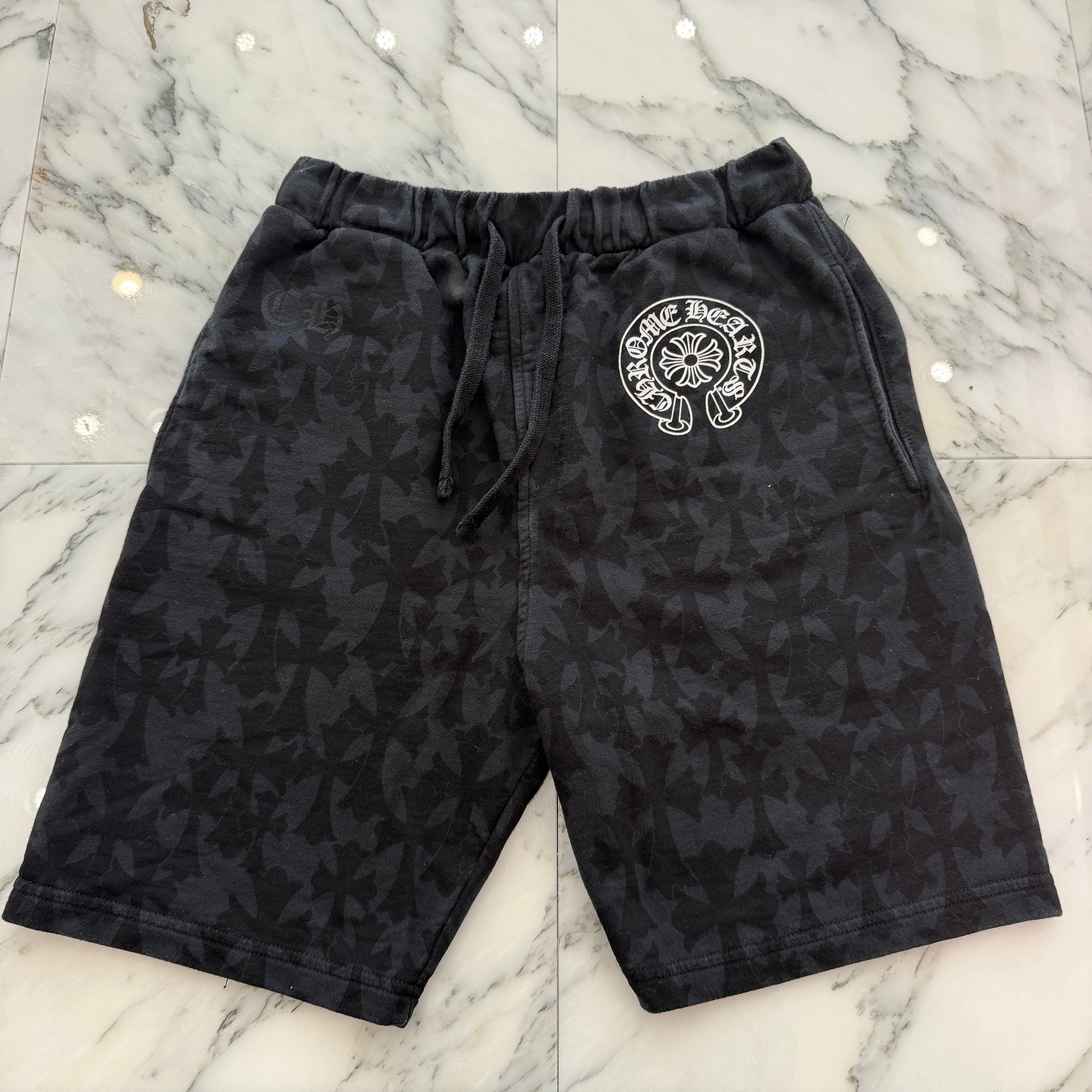 CHROME HEARTS 2024SS Graveyard Cemetery Cross Half Pants Size M クロムハーツ グレイブヤード セメタリークロス ハーフパンツ サイズM