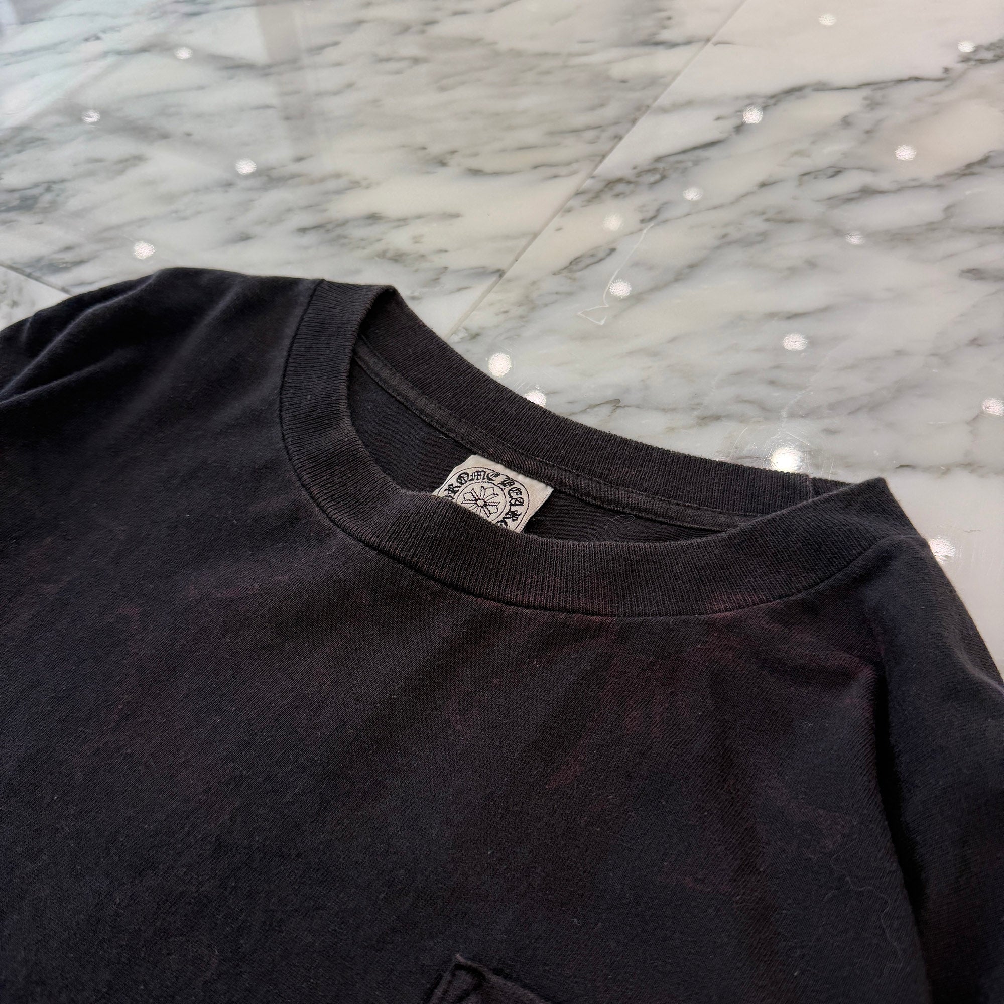 CHROME HEARTS Scroll Label Back Horseshoe Long Sleeve Tee Size M クロムハーツ スクロールラベル バックホースシュー ロングスリーブTシャツ サイズM