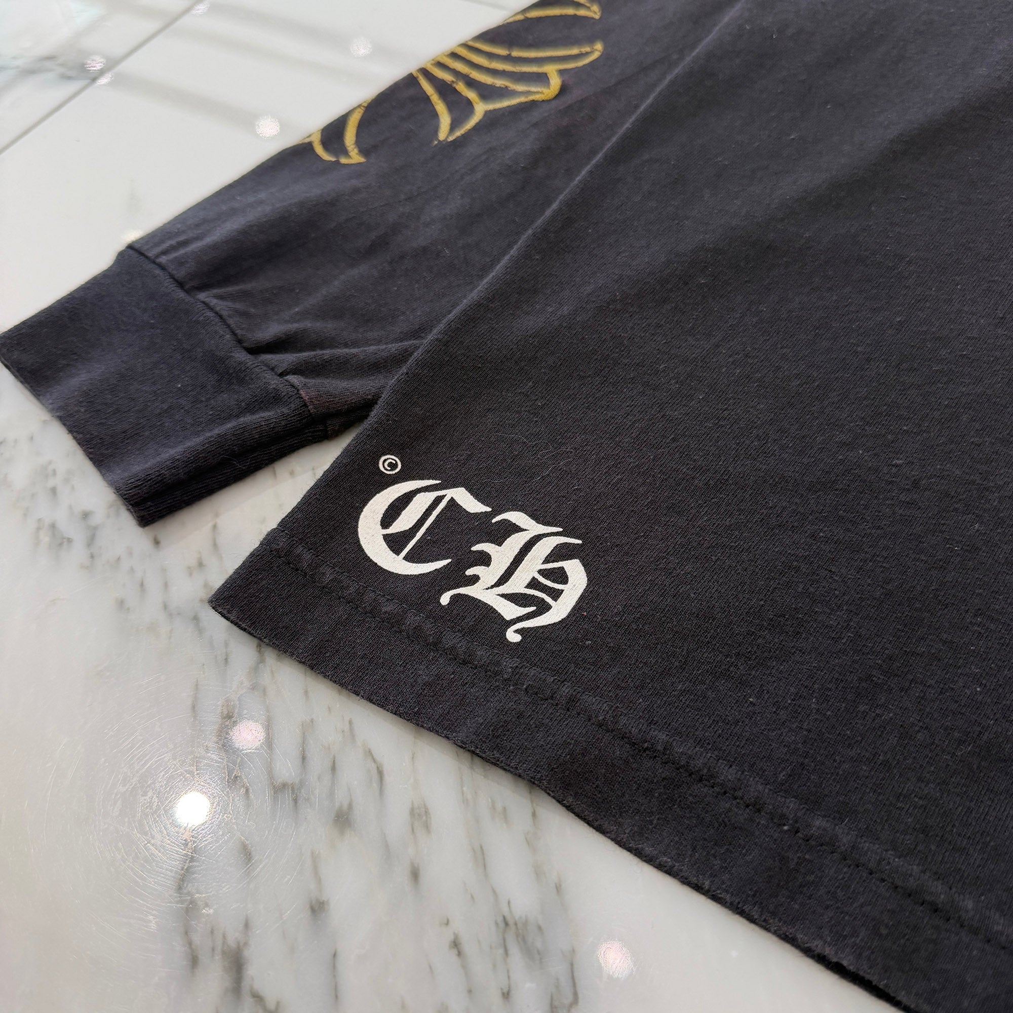 CHROME HEARTS Scroll Label Back Horseshoe Long Sleeve Tee Size M クロムハーツ スクロールラベル バックホースシュー ロングスリーブTシャツ サイズM