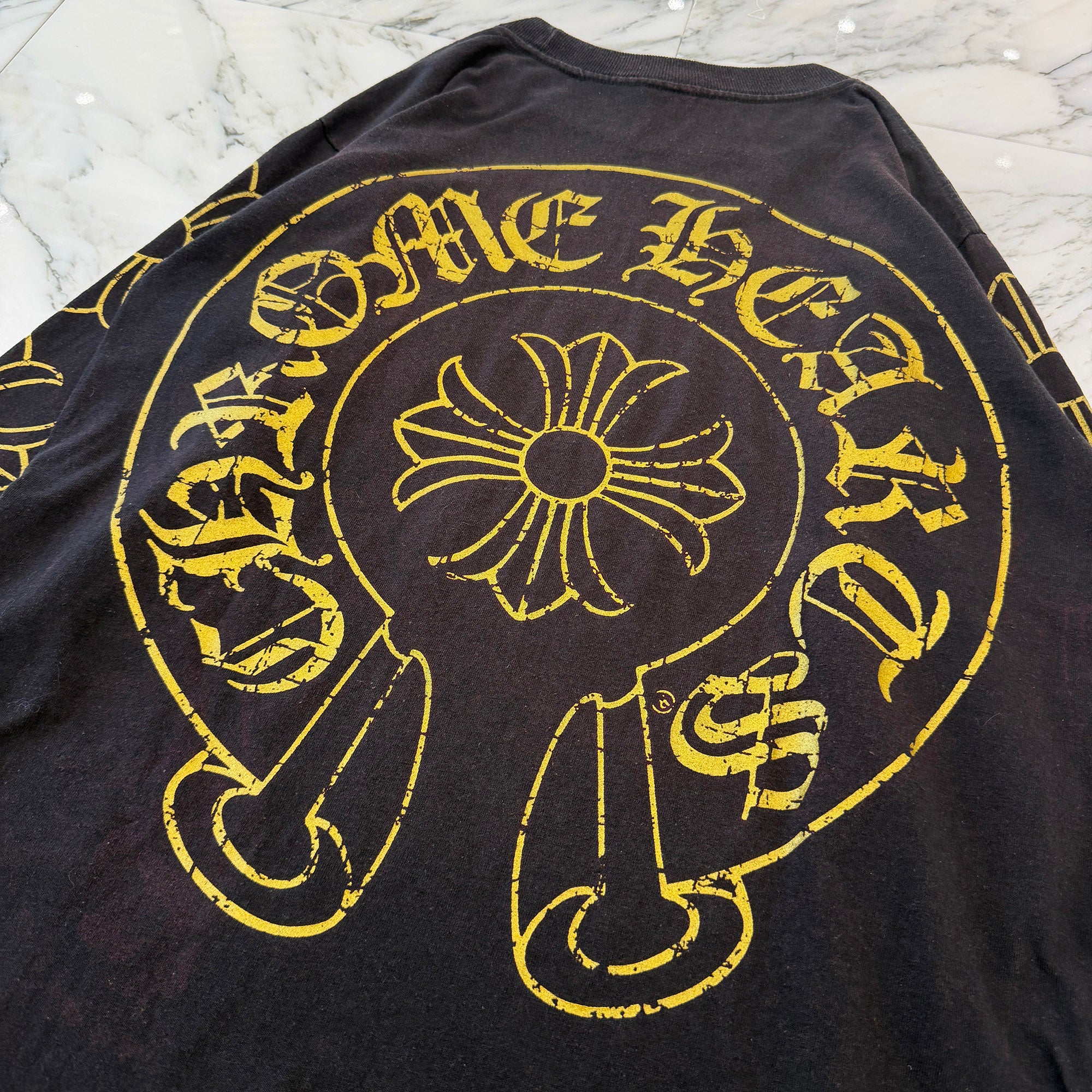 CHROME HEARTS Scroll Label Back Horseshoe Long Sleeve Tee Size M クロムハーツ スクロールラベル バックホースシュー ロングスリーブTシャツ サイズM