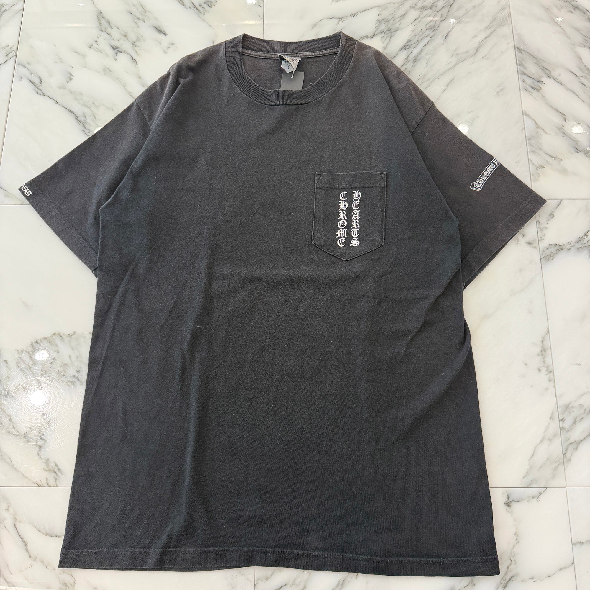 CHROME HEARTS Vertical Logo Back Scroll Tee Size L クロムハーツ バーティカルロゴ バックスクロール Tシャツ サイズL