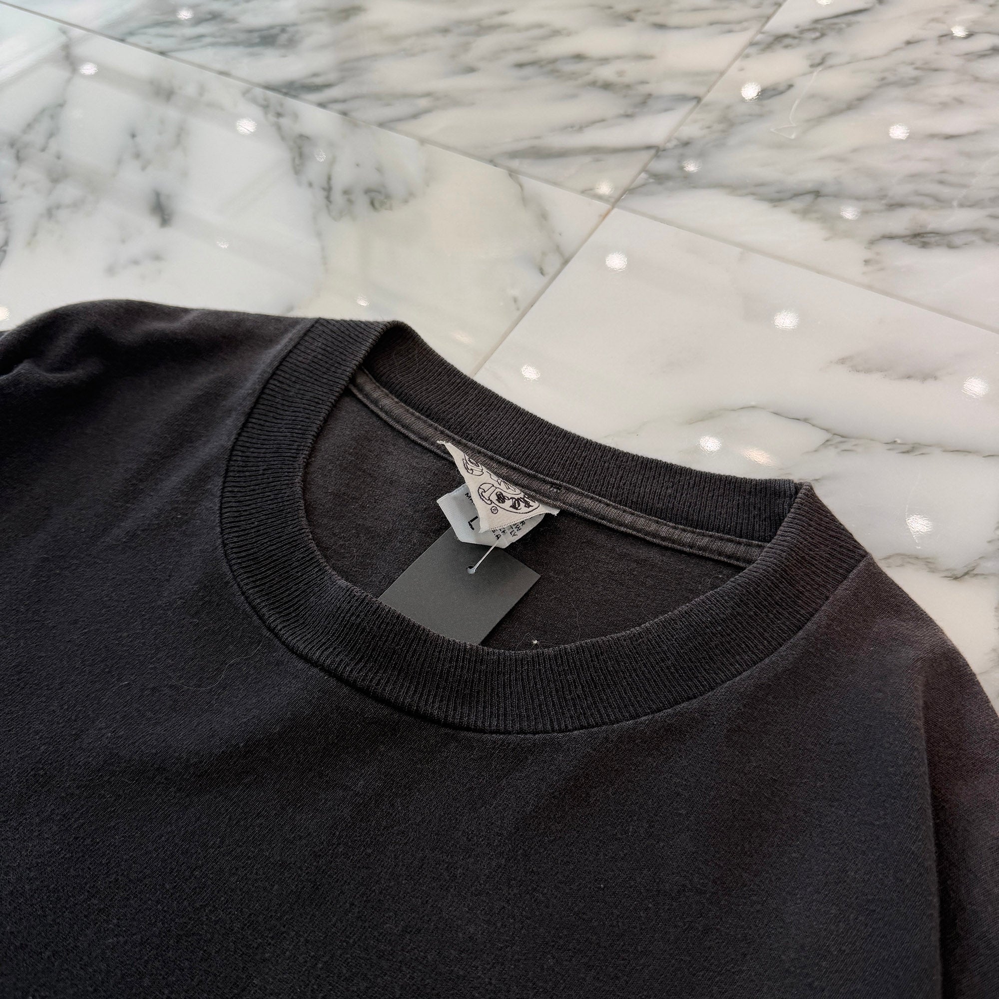 CHROME HEARTS Vertical Logo Back Scroll Tee Size L クロムハーツ バーティカルロゴ バックスクロール Tシャツ サイズL