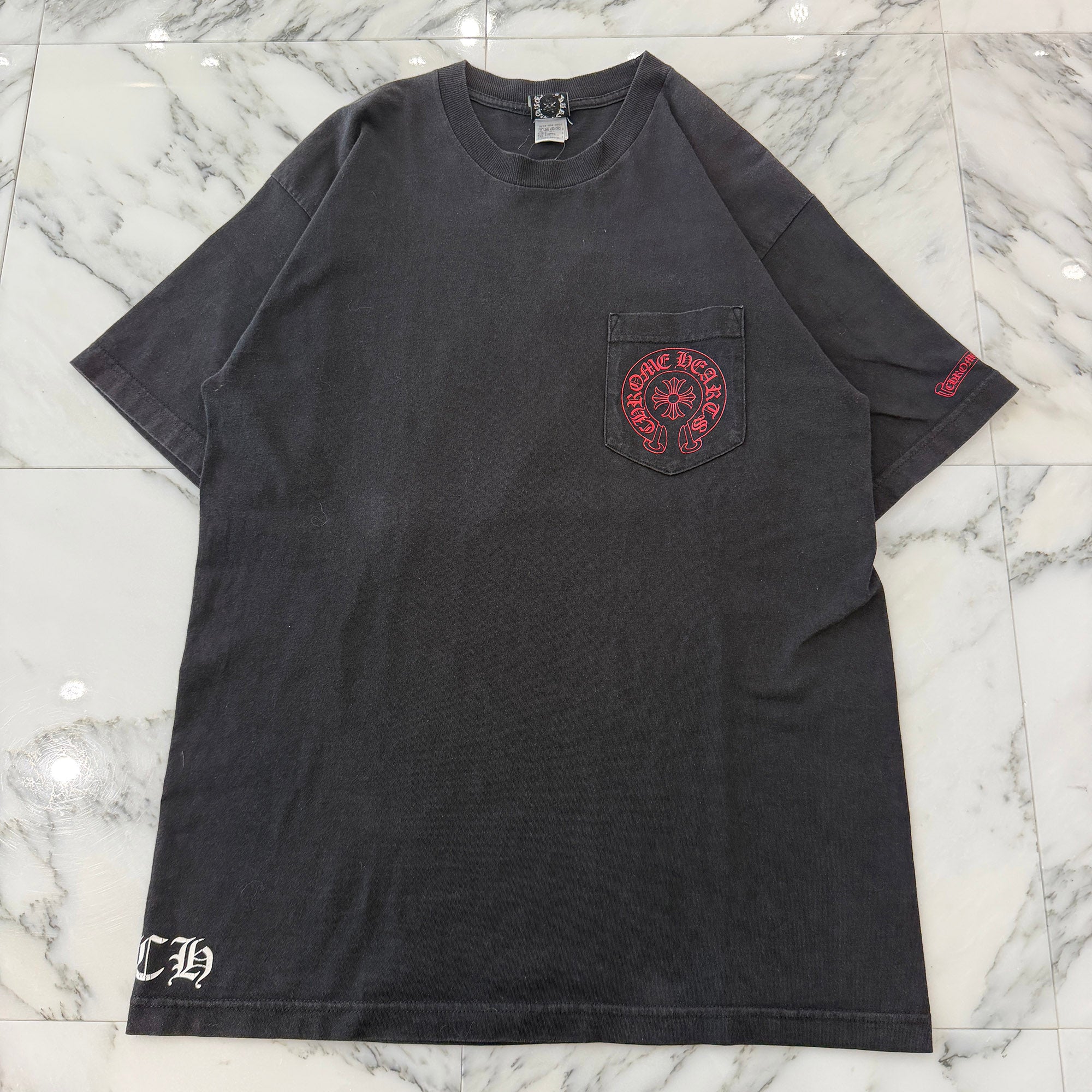 CHROME HEARTS Horseshoe on Floral Cross Snowflake Print Tee Size L クロムハーツ ホースシュー オン フローラルクロス スノーフレーク プリント Tシャツ サイズL