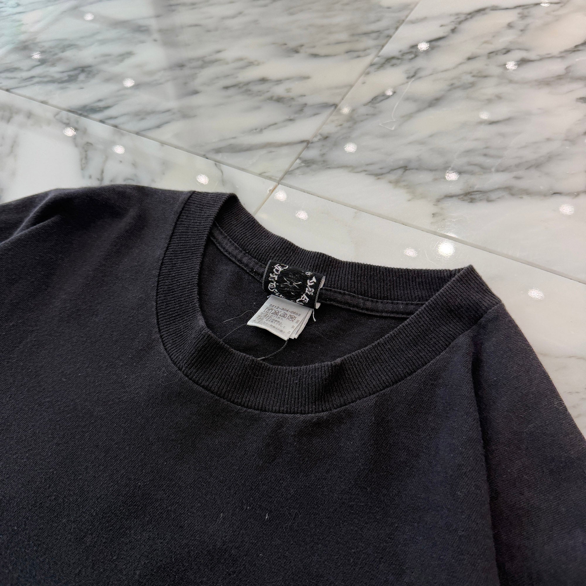 CHROME HEARTS Horseshoe on Floral Cross Snowflake Print Tee Size L クロムハーツ ホースシュー オン フローラルクロス スノーフレーク プリント Tシャツ サイズL
