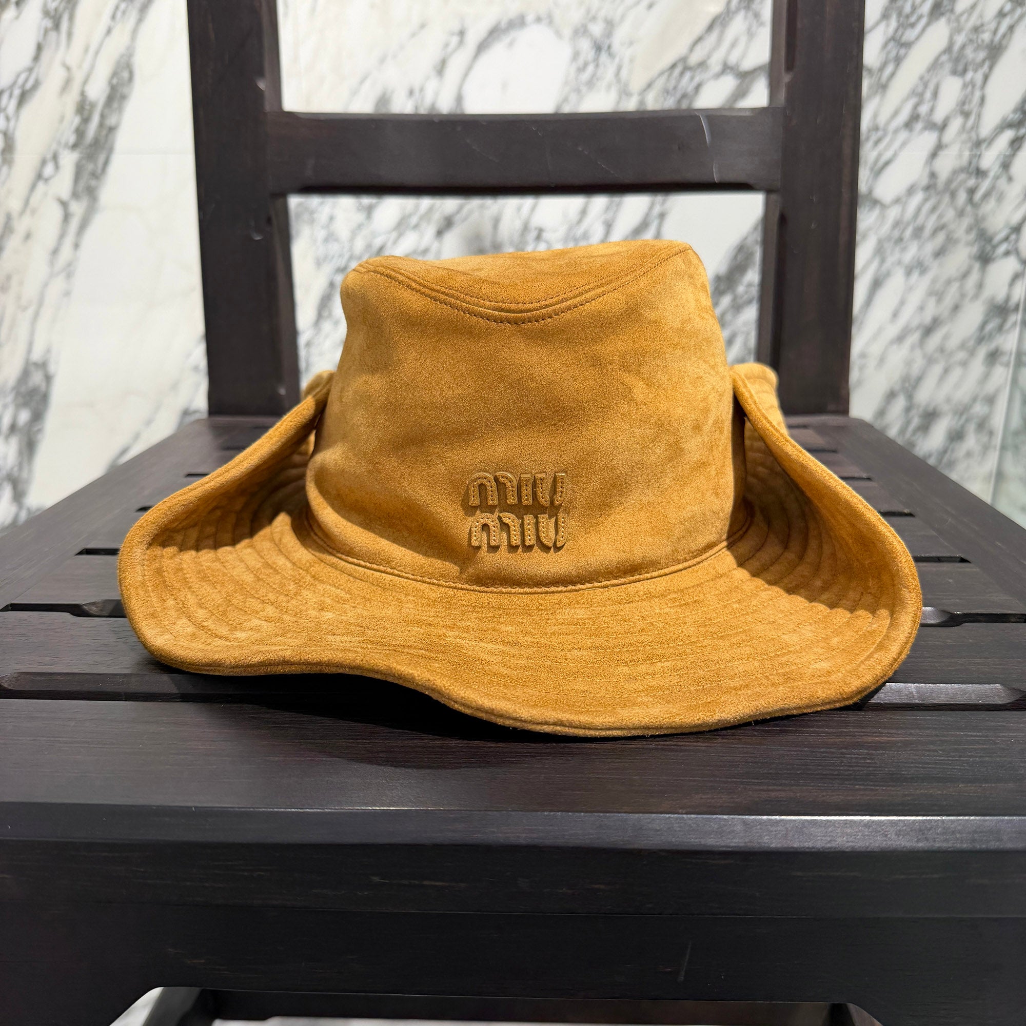 MIU MIU 2026SS Suede Leather Cowboy Hat 5HC221 2G83 Size L ミュウミュウ スエードレザー カウボーイハット サイズL