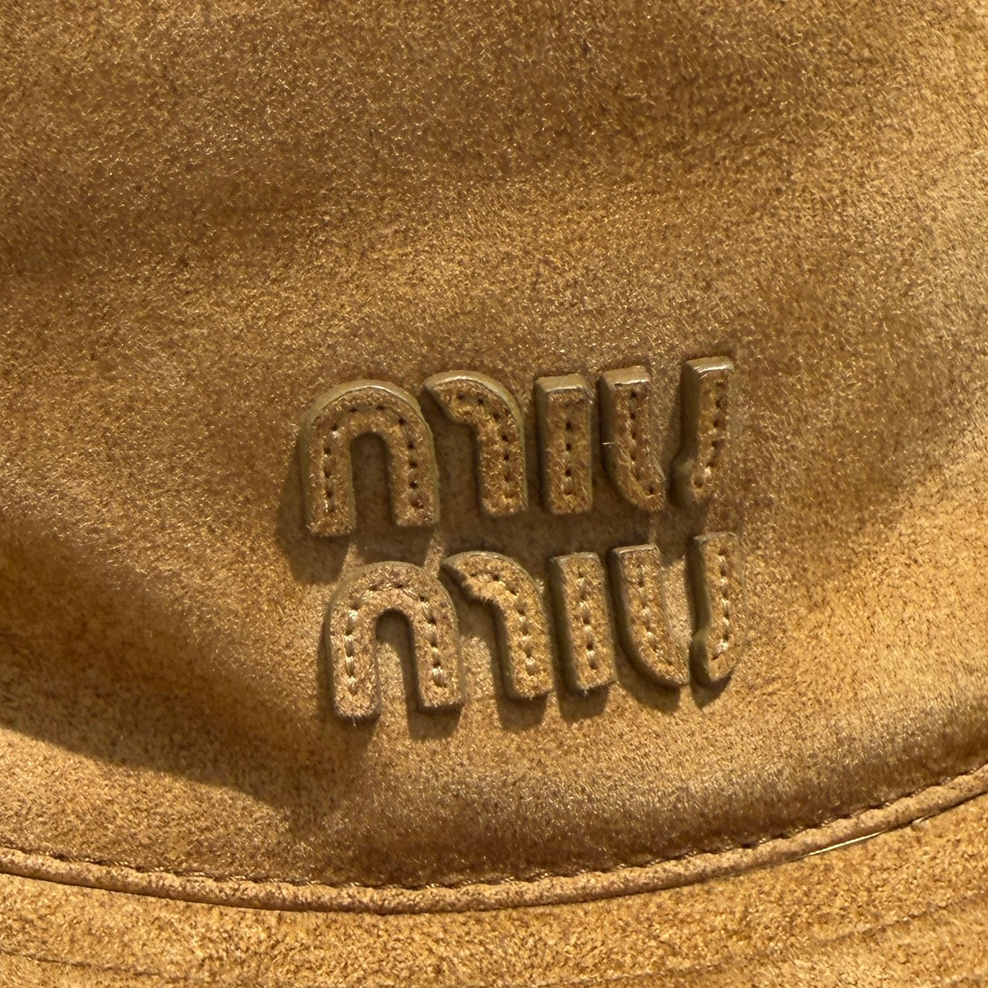 MIU MIU 2026SS Suede Leather Cowboy Hat 5HC221 2G83 Size L ミュウミュウ スエードレザー カウボーイハット サイズL