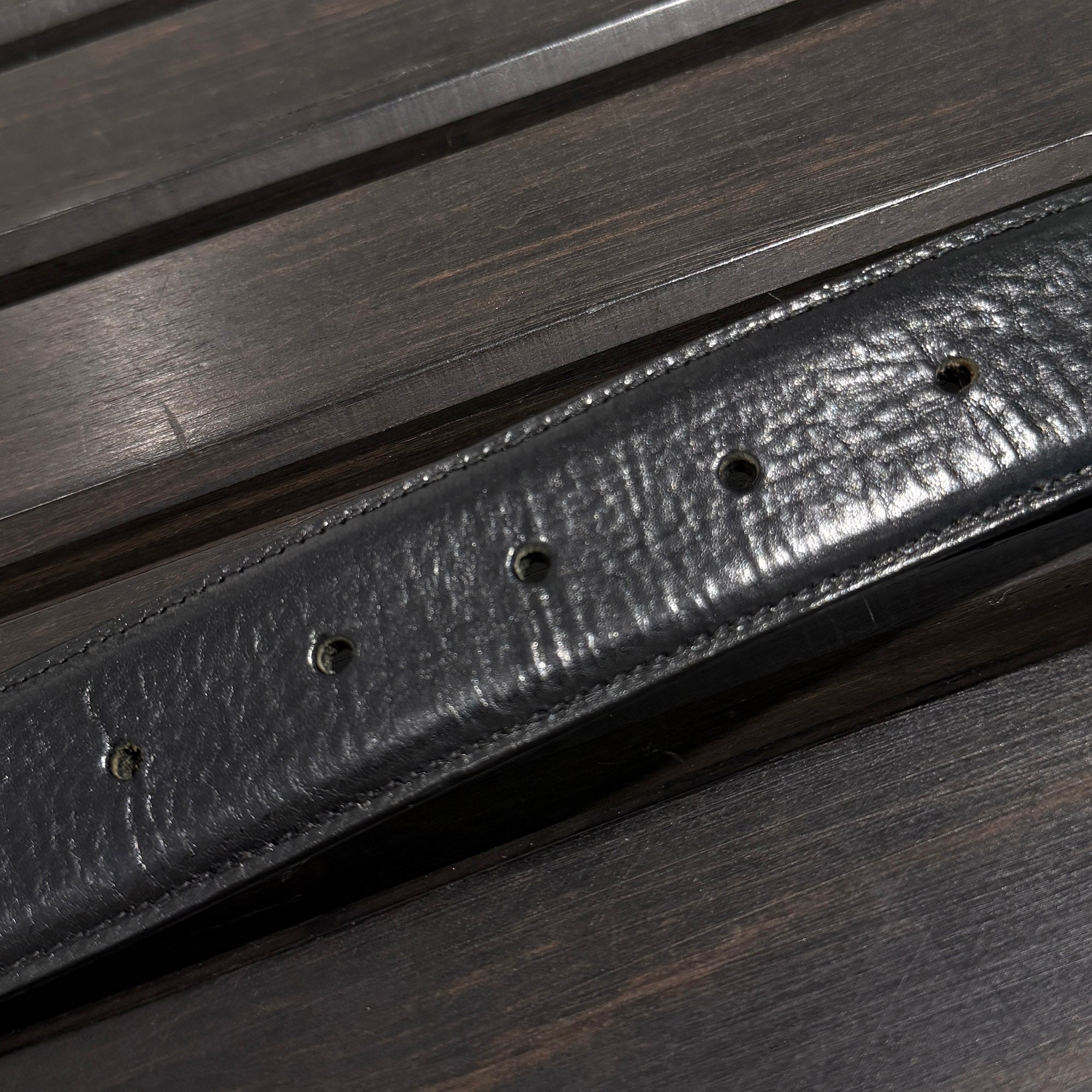 CHROME HEARTS 1.5 STRAP Horseshoe Rivet Leather Belt Size 40 クロムハーツ 1.5ストラップ ホースシューリベット レザーベルト サイズ40