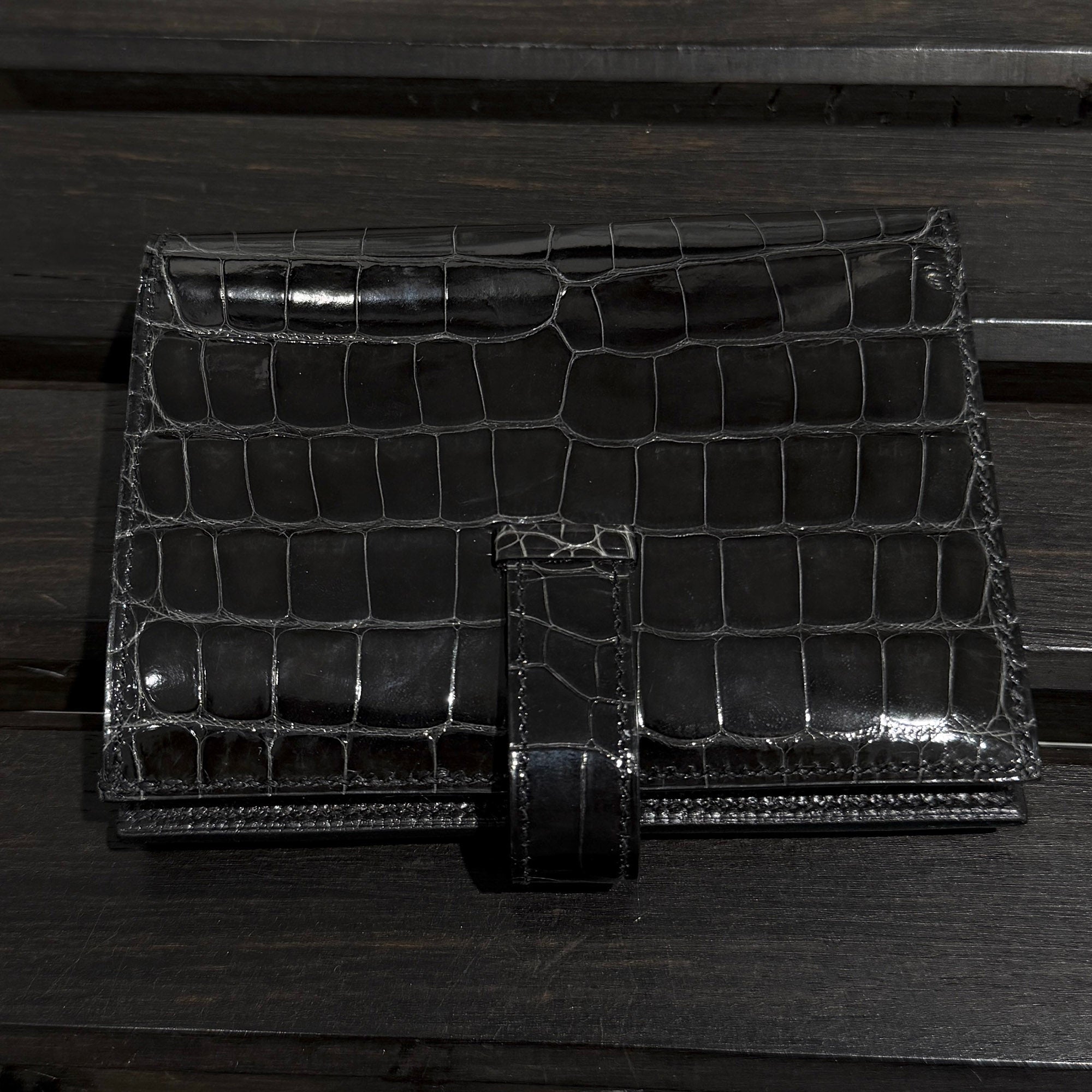 HERMES Aligator Bearn Compact Wallet "NOIR" K刻印 エルメス アリゲーター ベアン コンパクト ウォレット "ノワール" K刻印