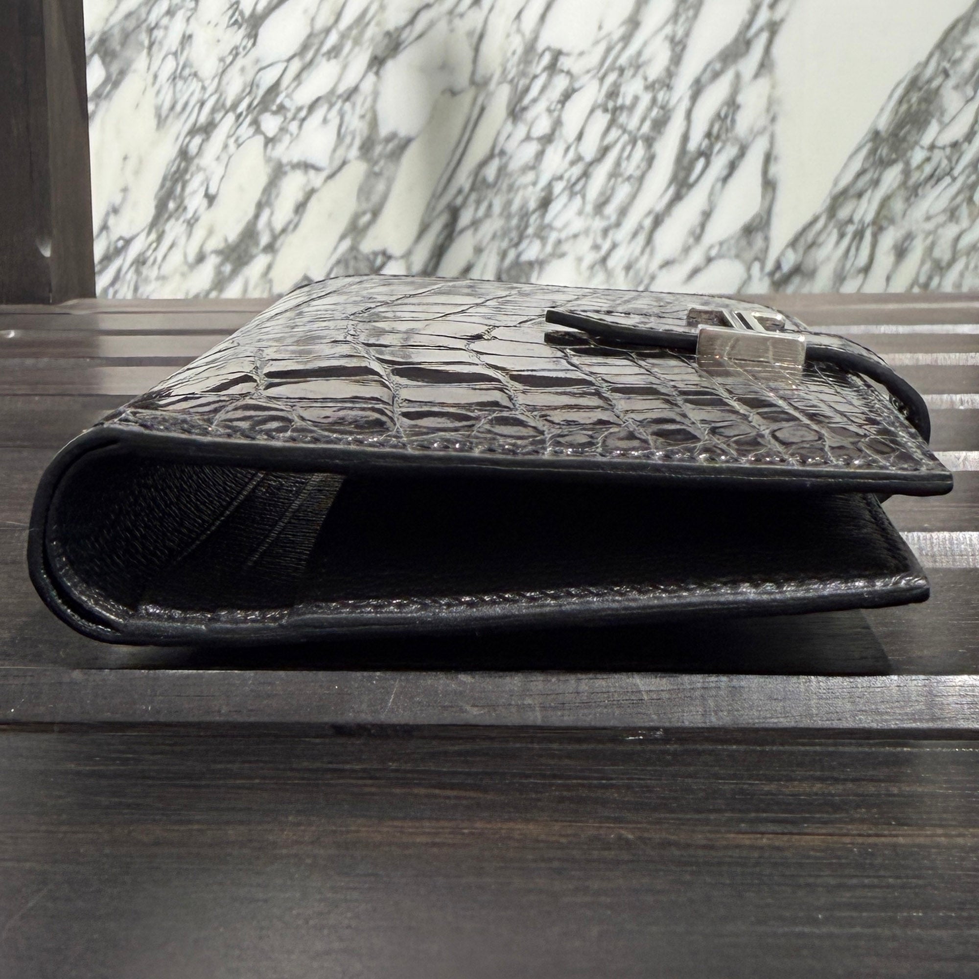 HERMES Aligator Bearn Compact Wallet "NOIR" K刻印 エルメス アリゲーター ベアン コンパクト ウォレット "ノワール" K刻印