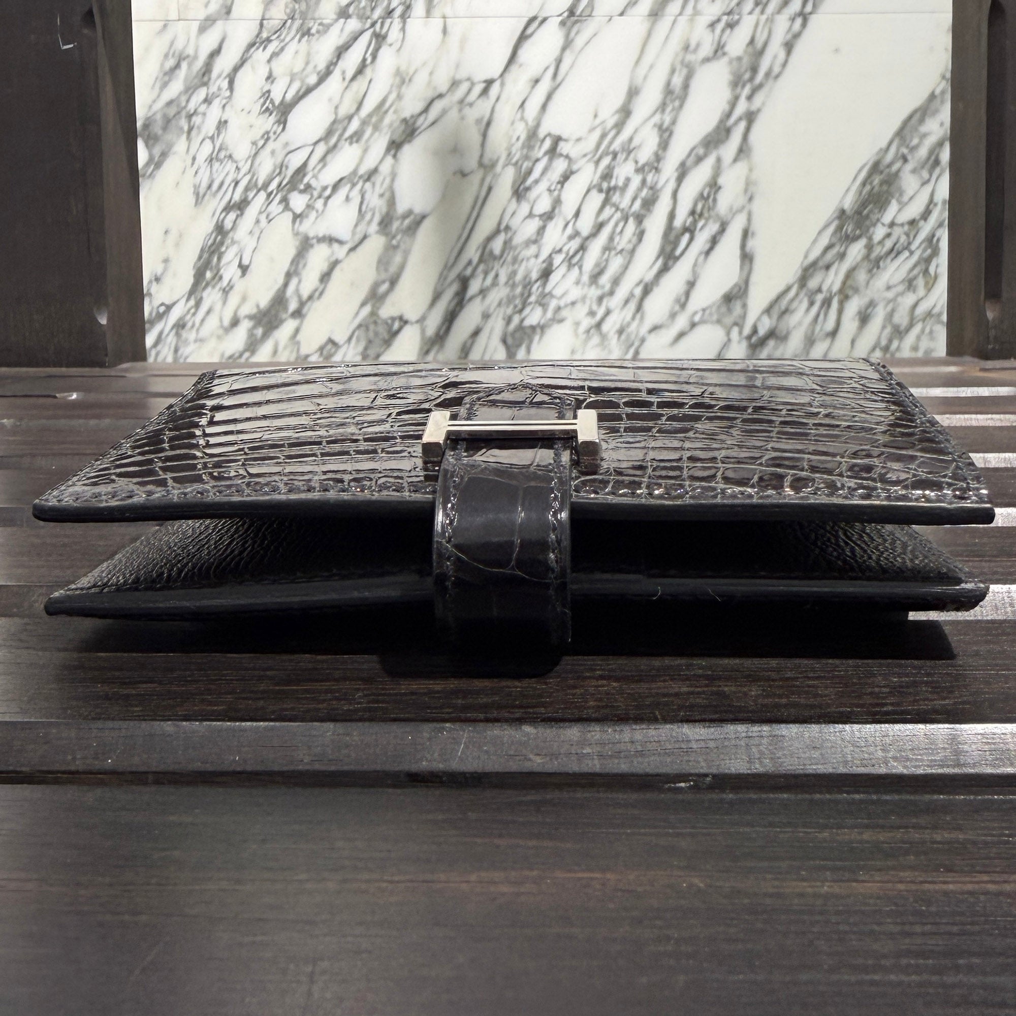 HERMES Aligator Bearn Compact Wallet "NOIR" K刻印 エルメス アリゲーター ベアン コンパクト ウォレット "ノワール" K刻印