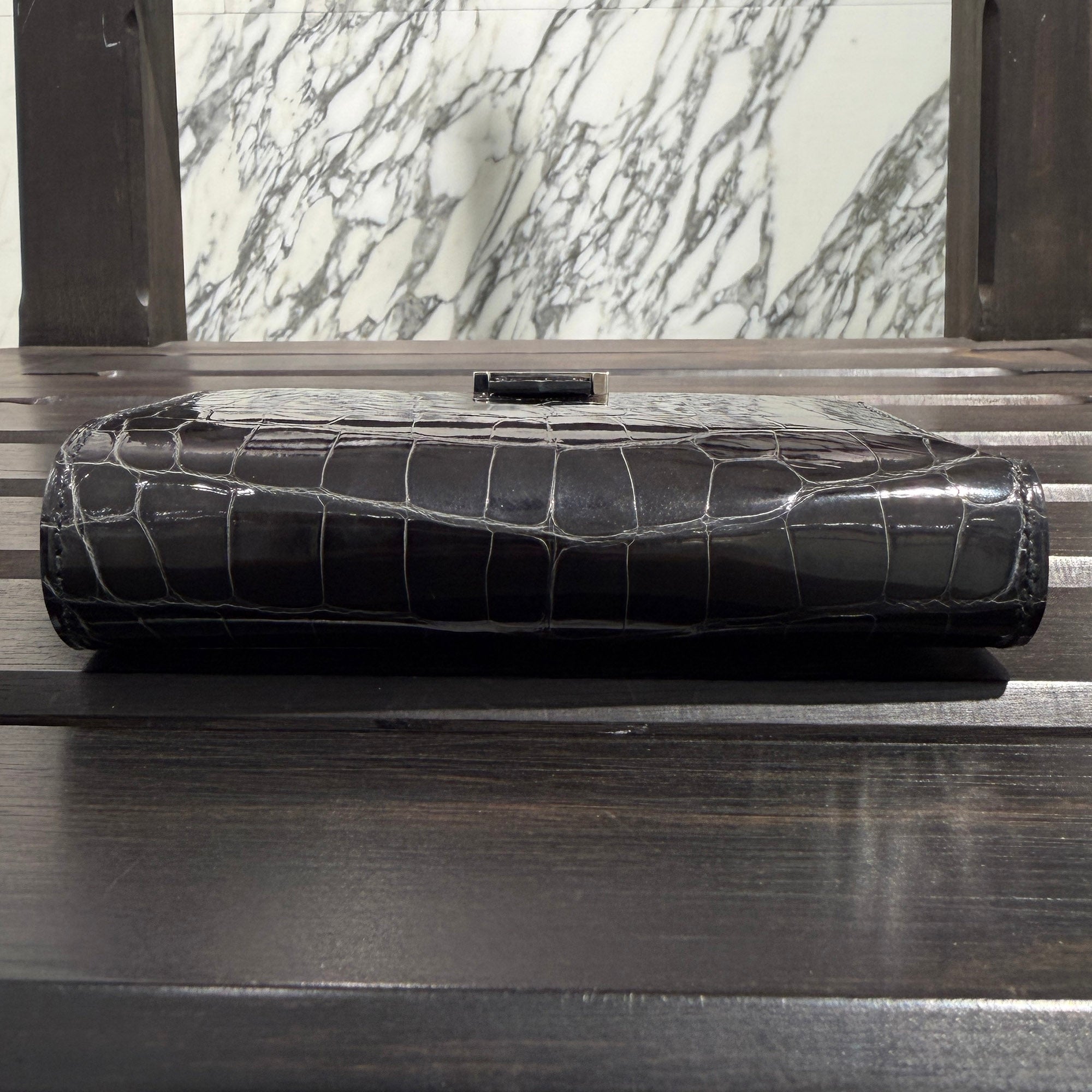 HERMES Aligator Bearn Compact Wallet "NOIR" K刻印 エルメス アリゲーター ベアン コンパクト ウォレット "ノワール" K刻印