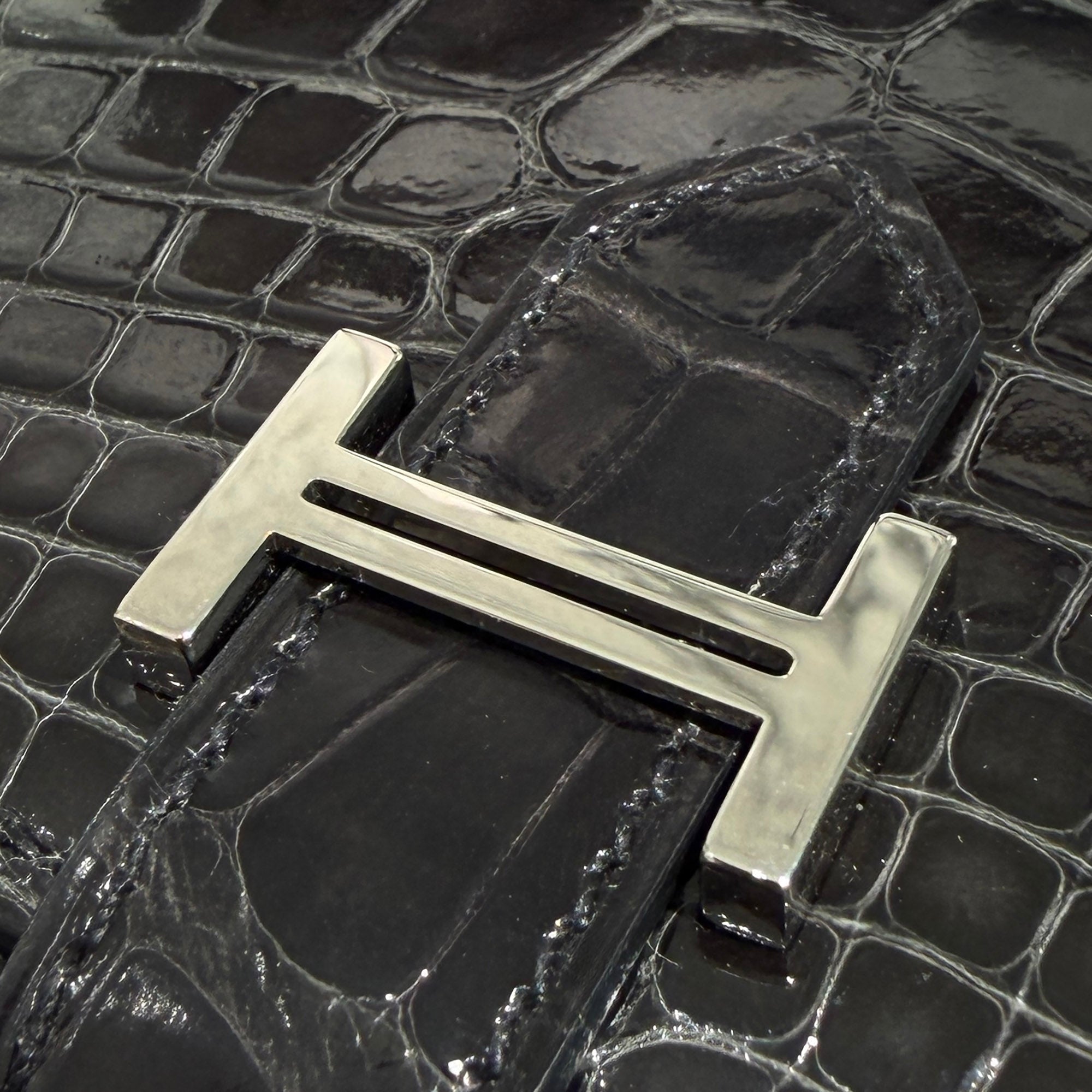 HERMES Aligator Bearn Compact Wallet "NOIR" K刻印 エルメス アリゲーター ベアン コンパクト ウォレット "ノワール" K刻印