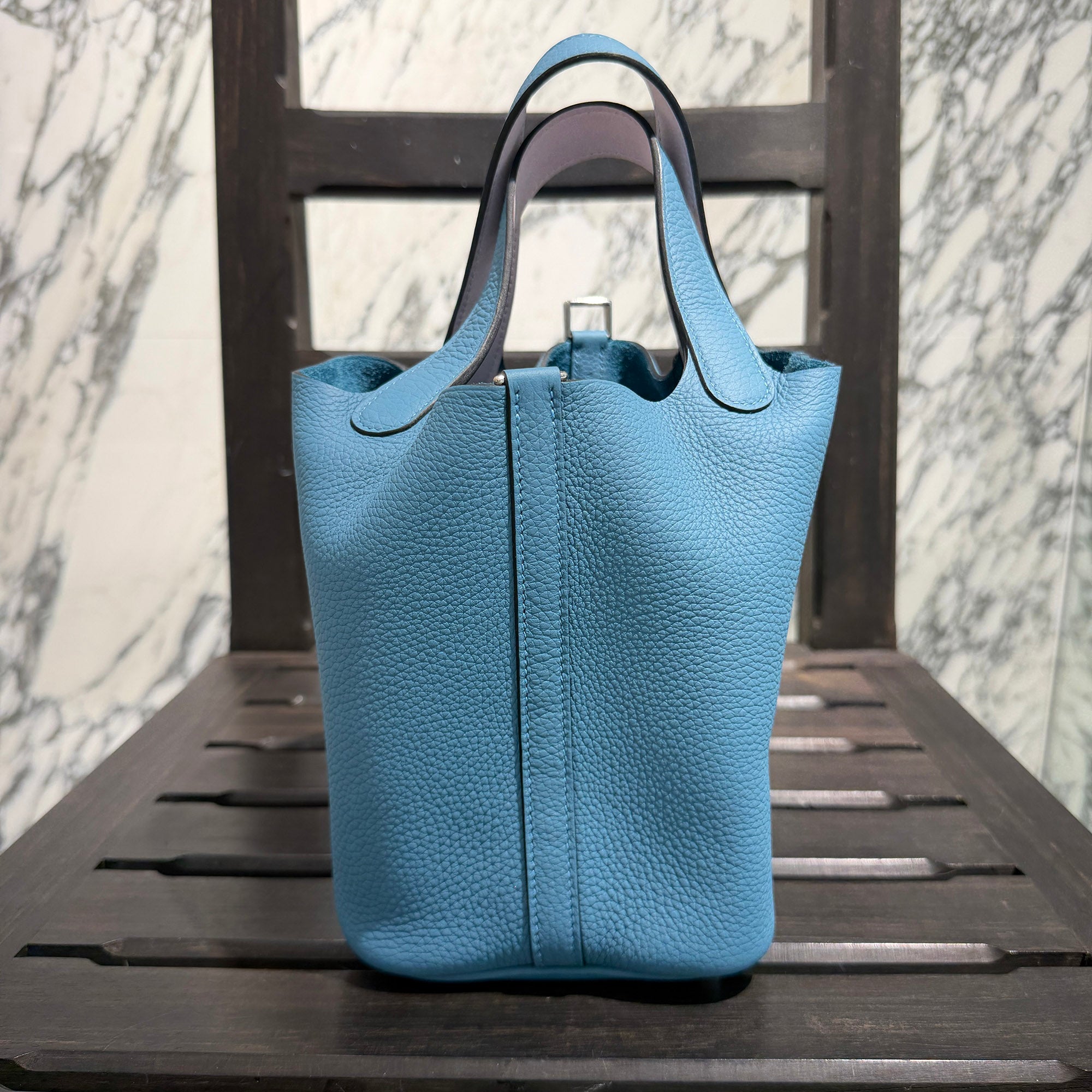HERMES Picotan Lock Eclat PM "New Bleu Jean / Mauve Pal" W刻印 エルメス ピコタンロック エクラ PM "ニューブルージーン／モーヴペール" W刻印