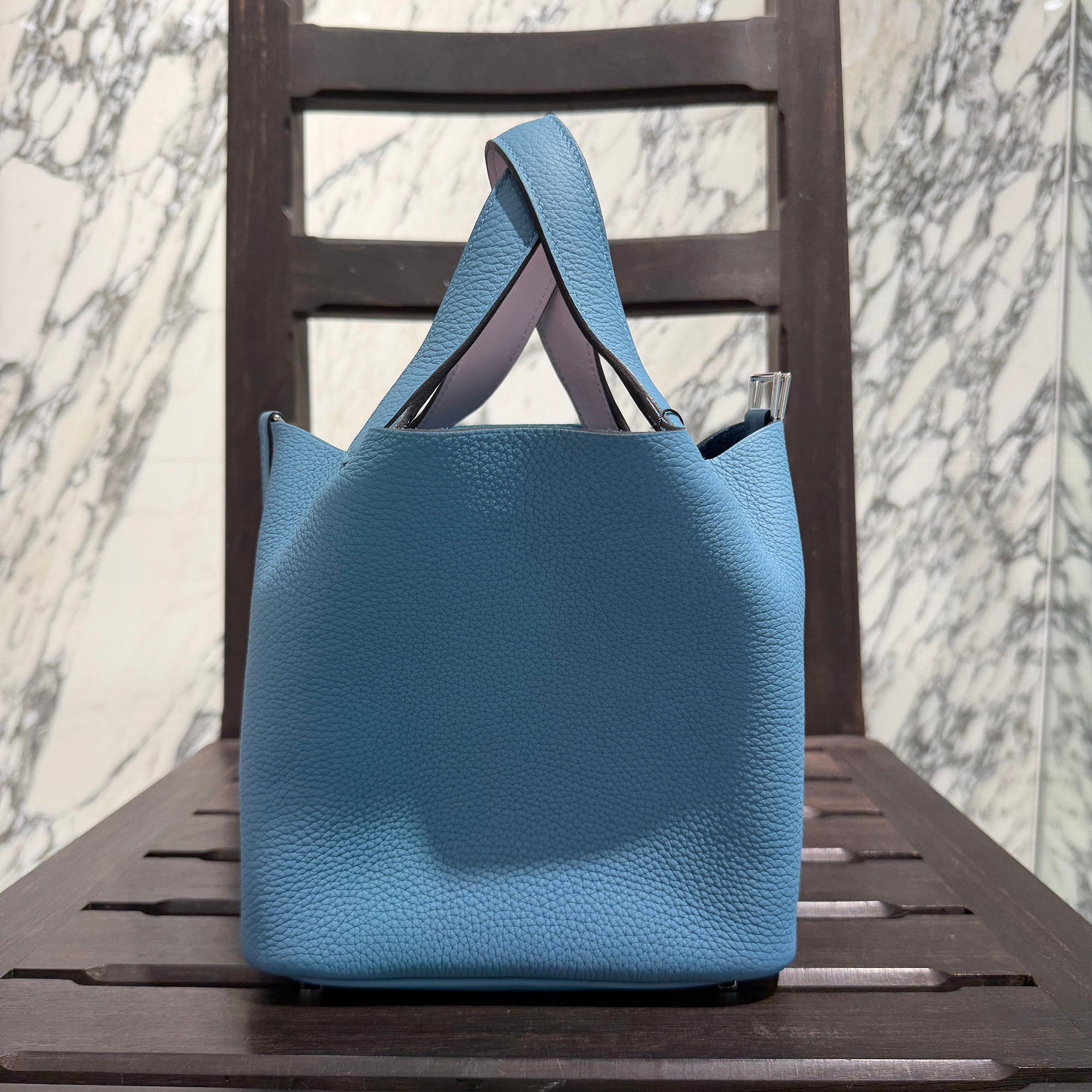 HERMES Picotan Lock Eclat PM "New Bleu Jean / Mauve Pal" W刻印 エルメス ピコタンロック エクラ PM "ニューブルージーン／モーヴペール" W刻印