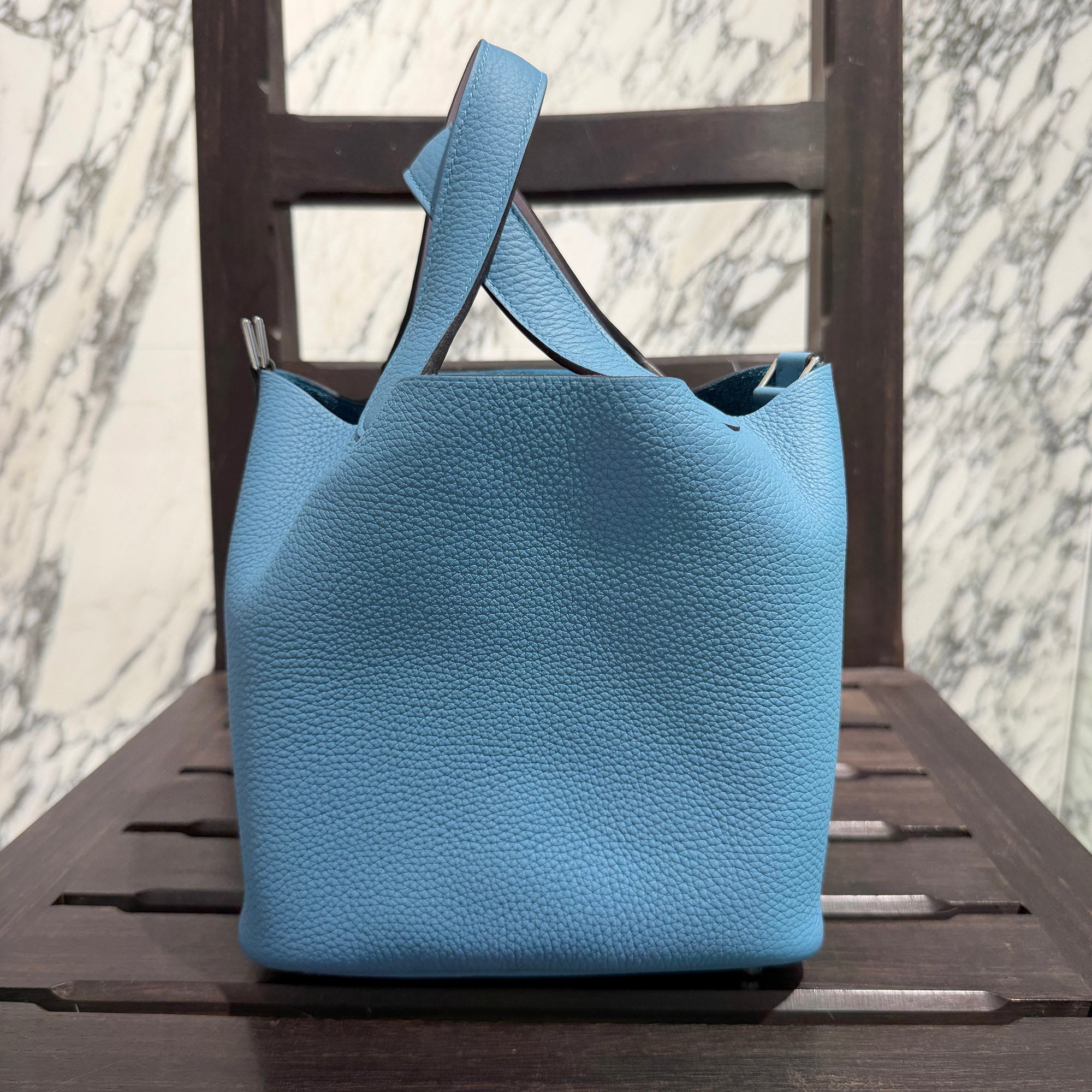 HERMES Picotan Lock Eclat PM "New Bleu Jean / Mauve Pal" W刻印 エルメス ピコタンロック エクラ PM "ニューブルージーン／モーヴペール" W刻印