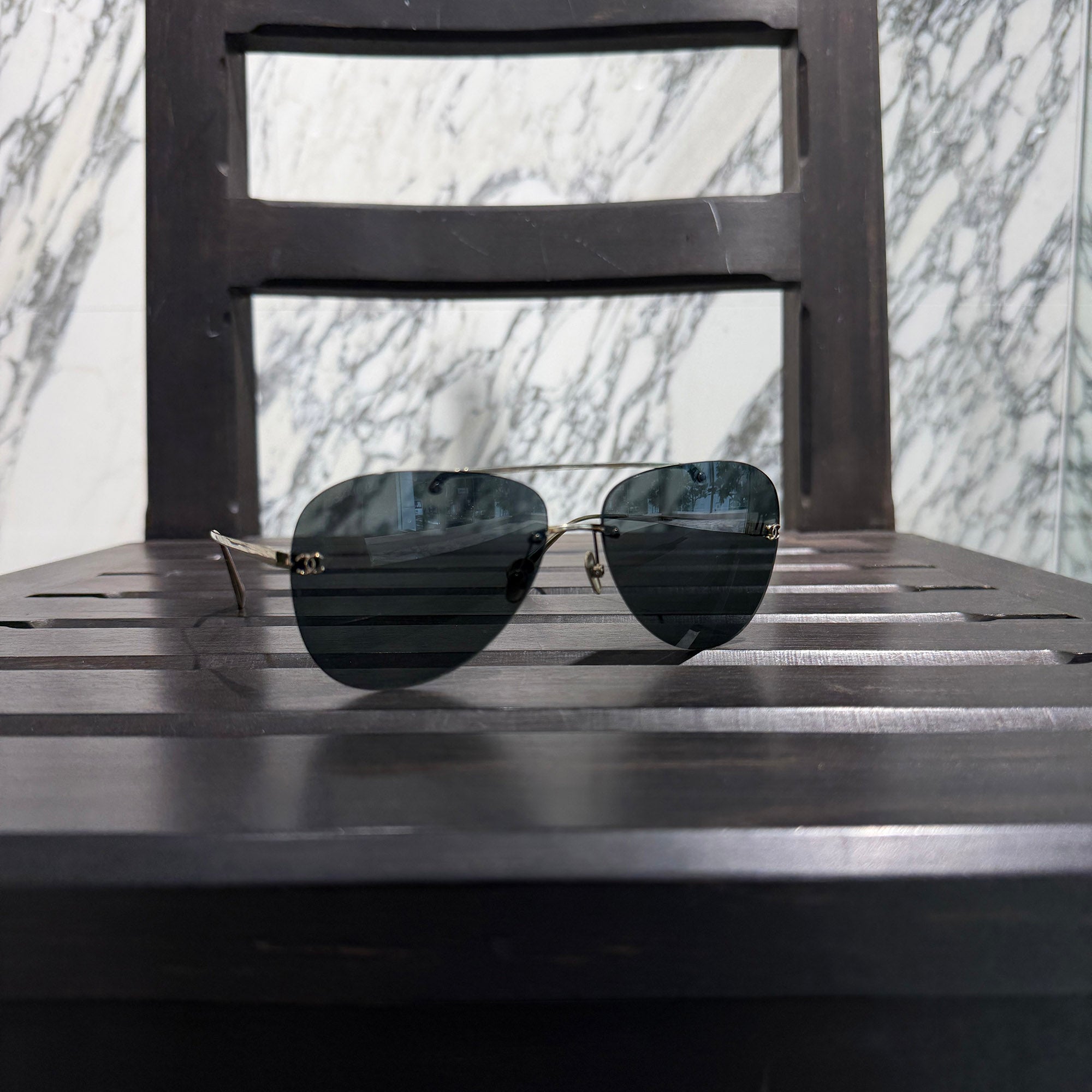 CHANEL 2023SS Pilot Style Sunglasses Ａ71635X09950 Size 61□15 140 シャネル パイロット シェイプ サングラス サイズ61□15 140