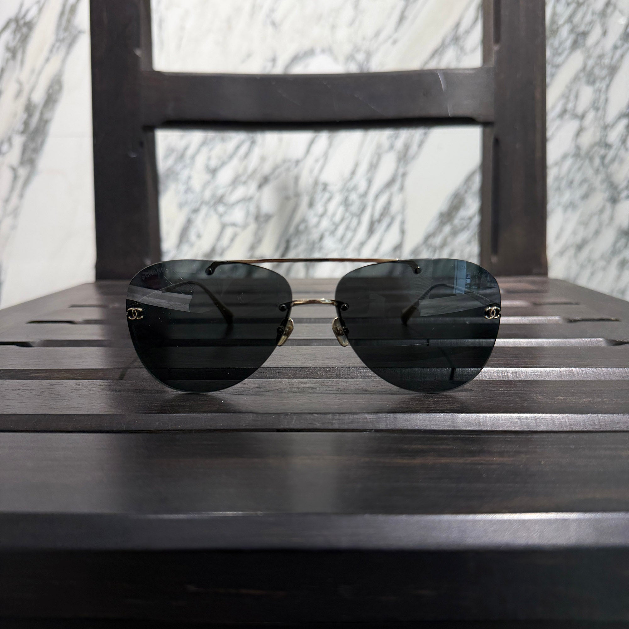 CHANEL 2023SS Pilot Style Sunglasses Ａ71635X09950 Size 61□15 140 シャネル パイロット シェイプ サングラス サイズ61□15 140
