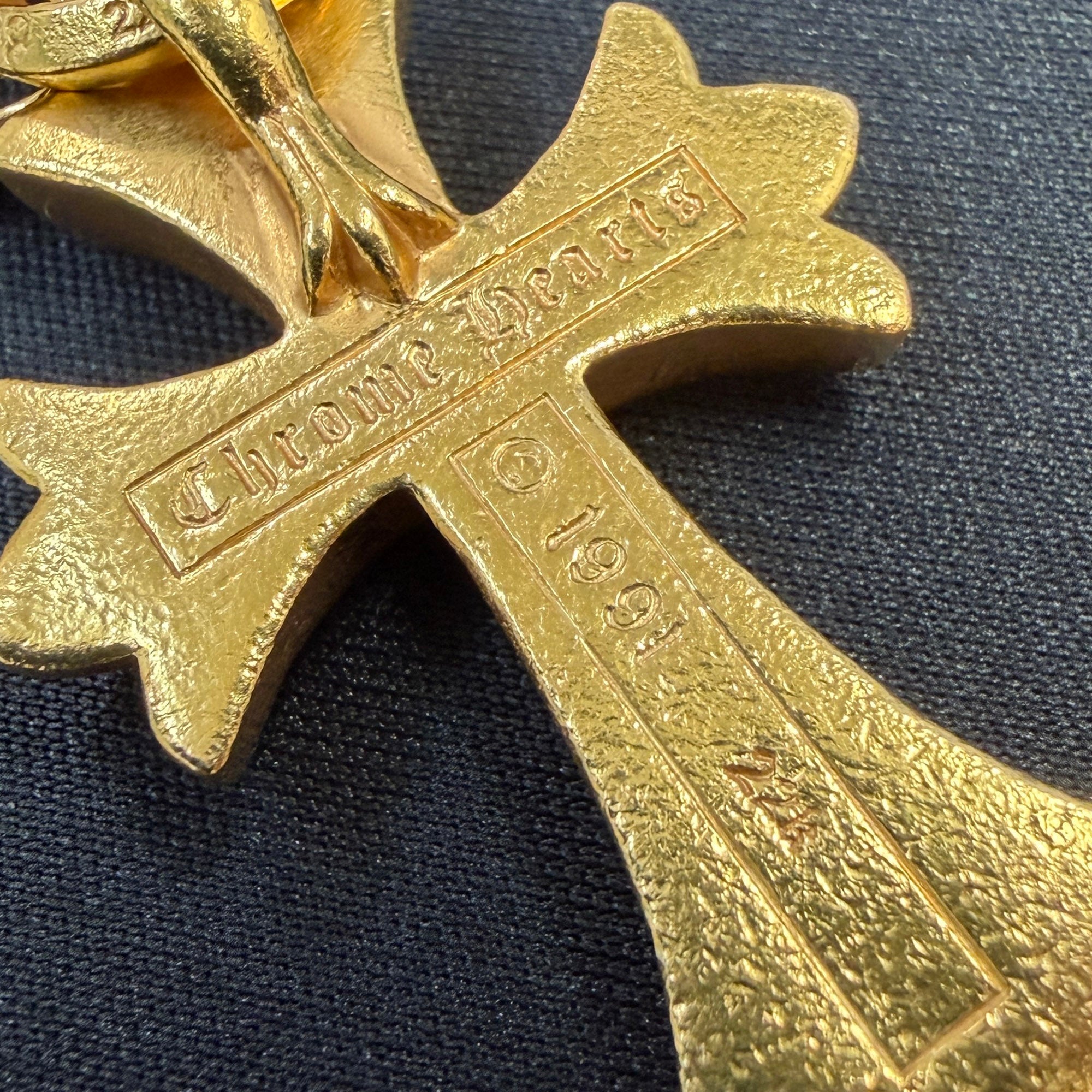 CHROME HEARTS 22K Small CH Cross Pave Diamond With Bail Pendent Top クロムハーツ 22K スモール CHクロス パヴェダイヤモンド ウィズ ベイル ペンダントトップ