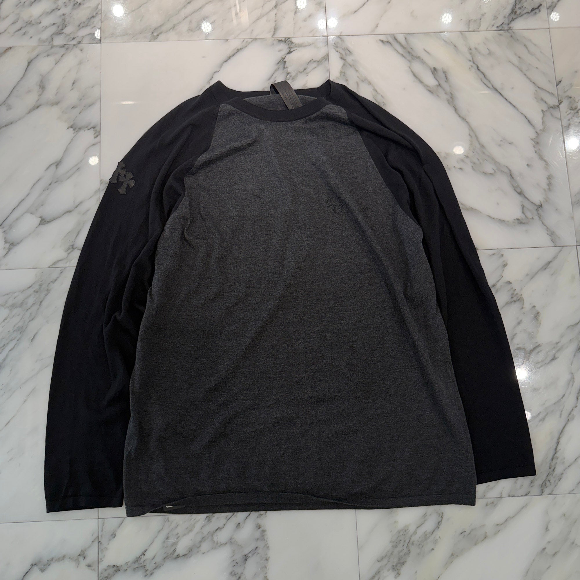 CHROME HEARTS 2026SS 3 Cross Patch CH Logo Embroidery Raglan Long Sleeve Tee Size XL クロムハーツ 3クロスパッチ CHロゴ刺繍 ラグラン ロングスリーブTシャツ サイズXL