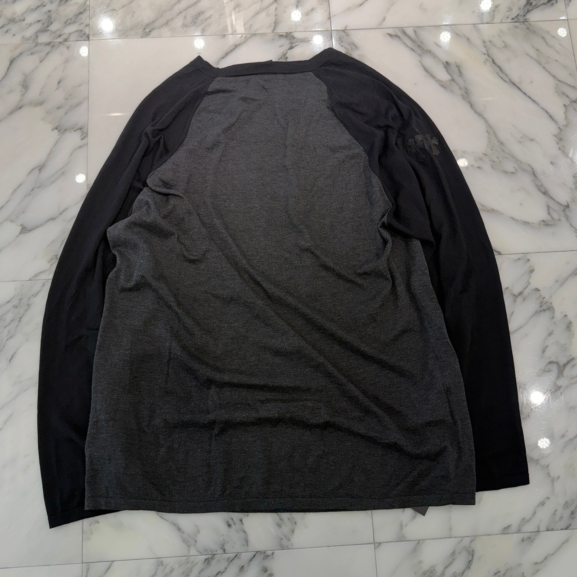 CHROME HEARTS 2026SS 3 Cross Patch CH Logo Embroidery Raglan Long Sleeve Tee Size XL クロムハーツ 3クロスパッチ CHロゴ刺繍 ラグラン ロングスリーブTシャツ サイズXL