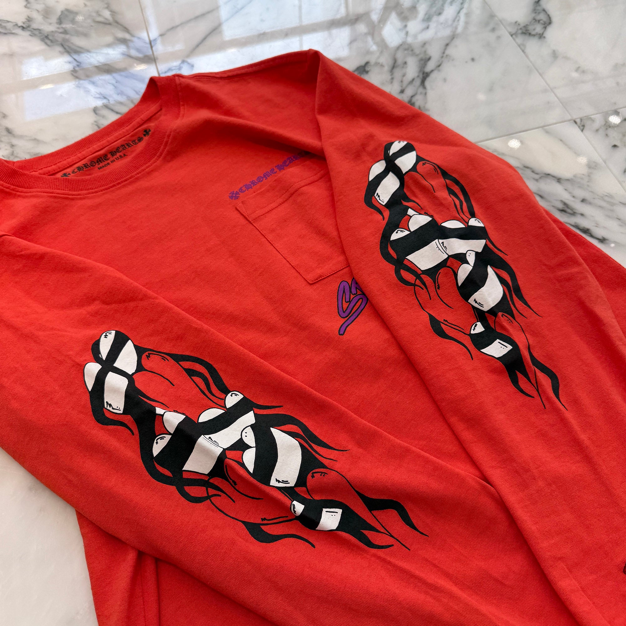 CHROME HEARTS×MATTY BOY 2023SS Sadistic Lipstick Long Sleeve Tee Size L クロムハーツ × マッティボーイ サディスティックリップスティック ロングスリーブTシャツ サイズL