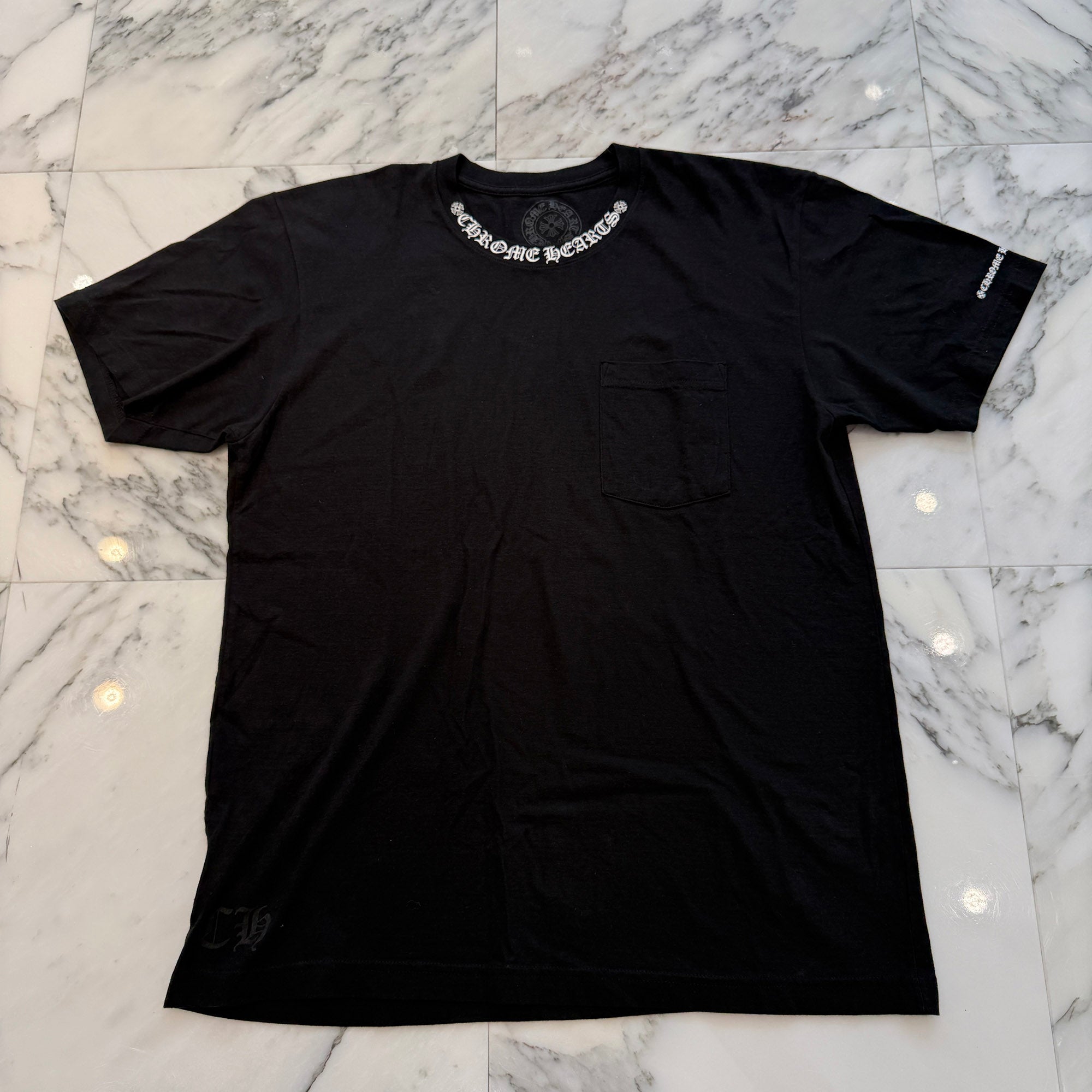 CHROME HEARTS Neck Logo Tee Size L クロムハーツ ネックロゴ Tシャツ サイズL