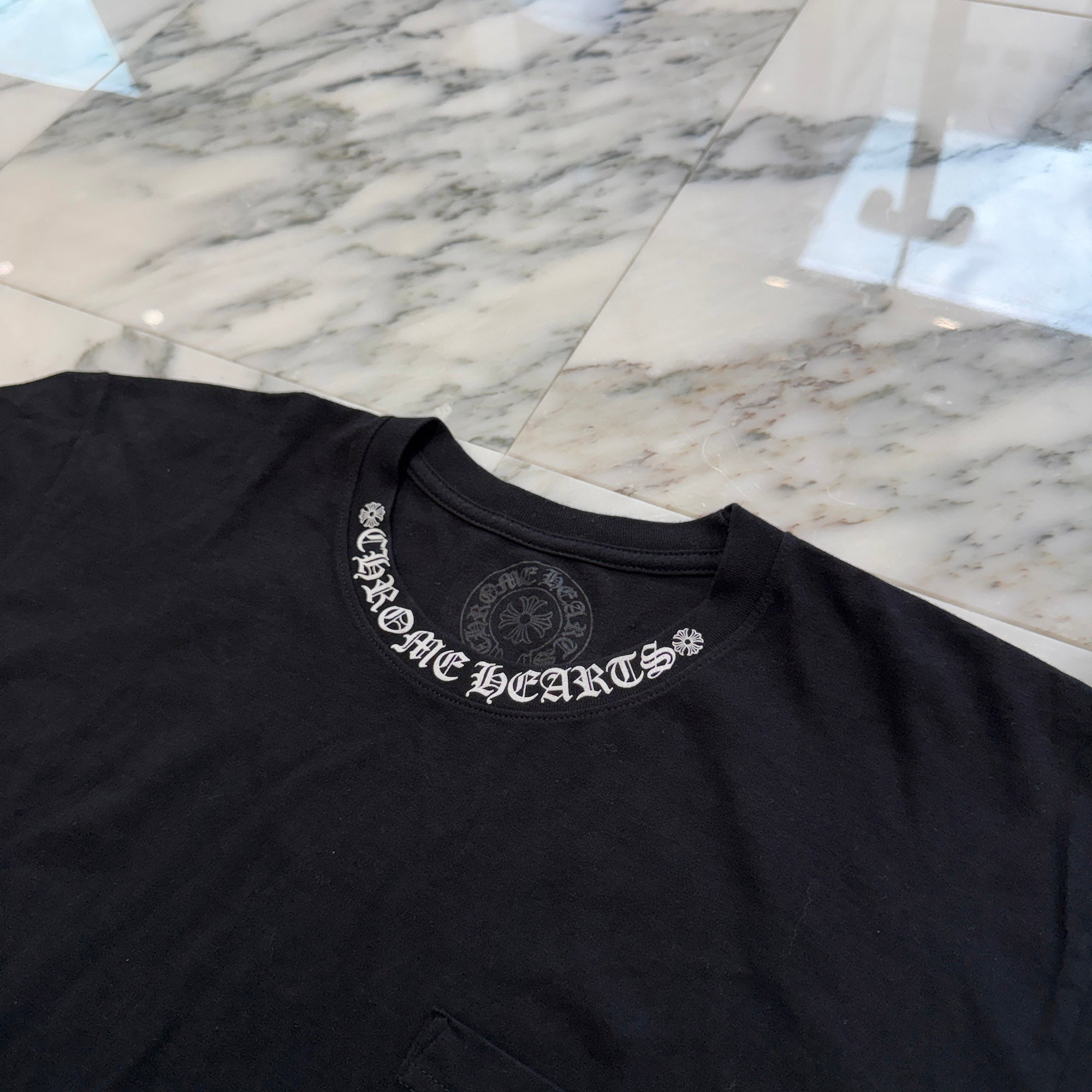 CHROME HEARTS Neck Logo Tee Size L クロムハーツ ネックロゴ Tシャツ サイズL