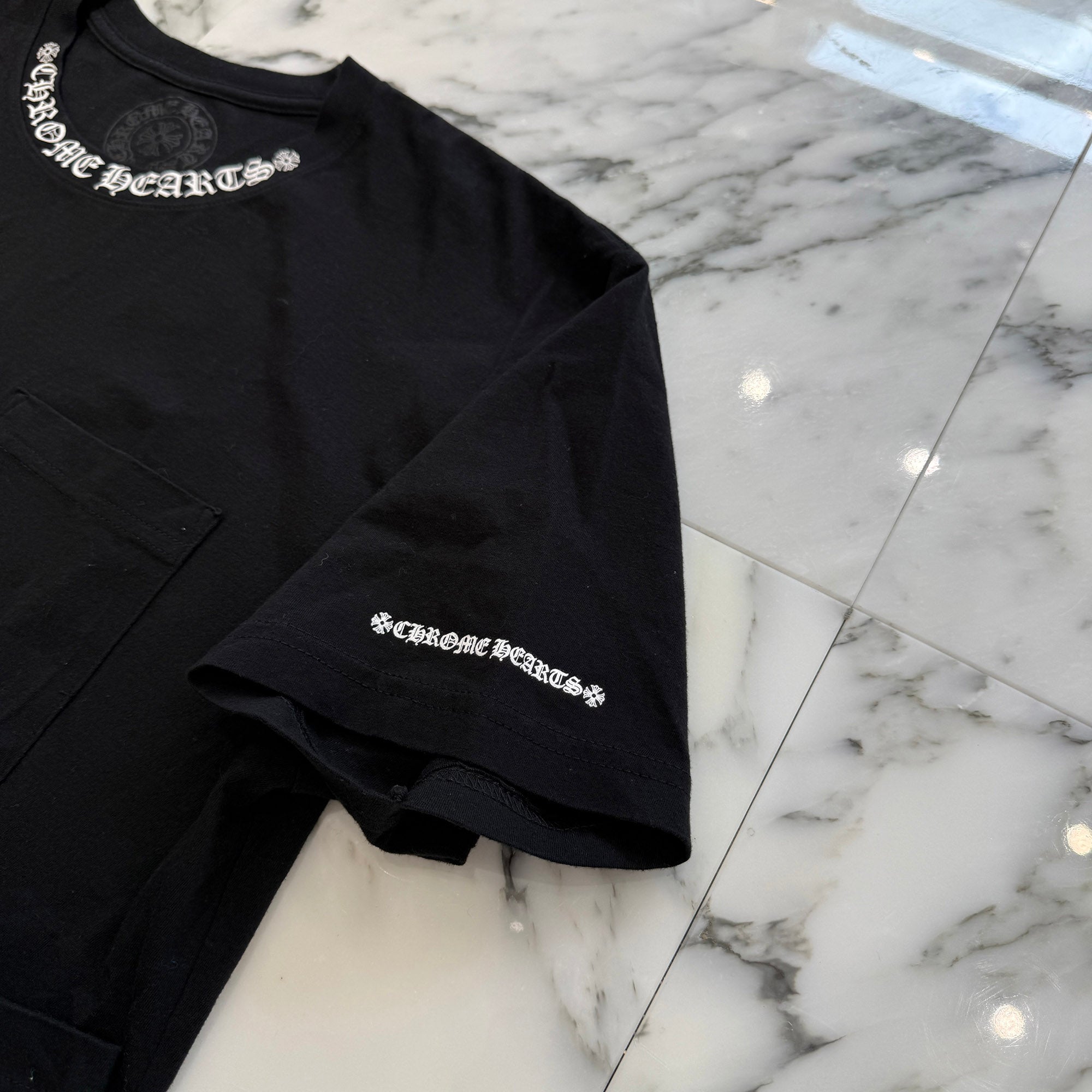 CHROME HEARTS Neck Logo Tee Size L クロムハーツ ネックロゴ Tシャツ サイズL