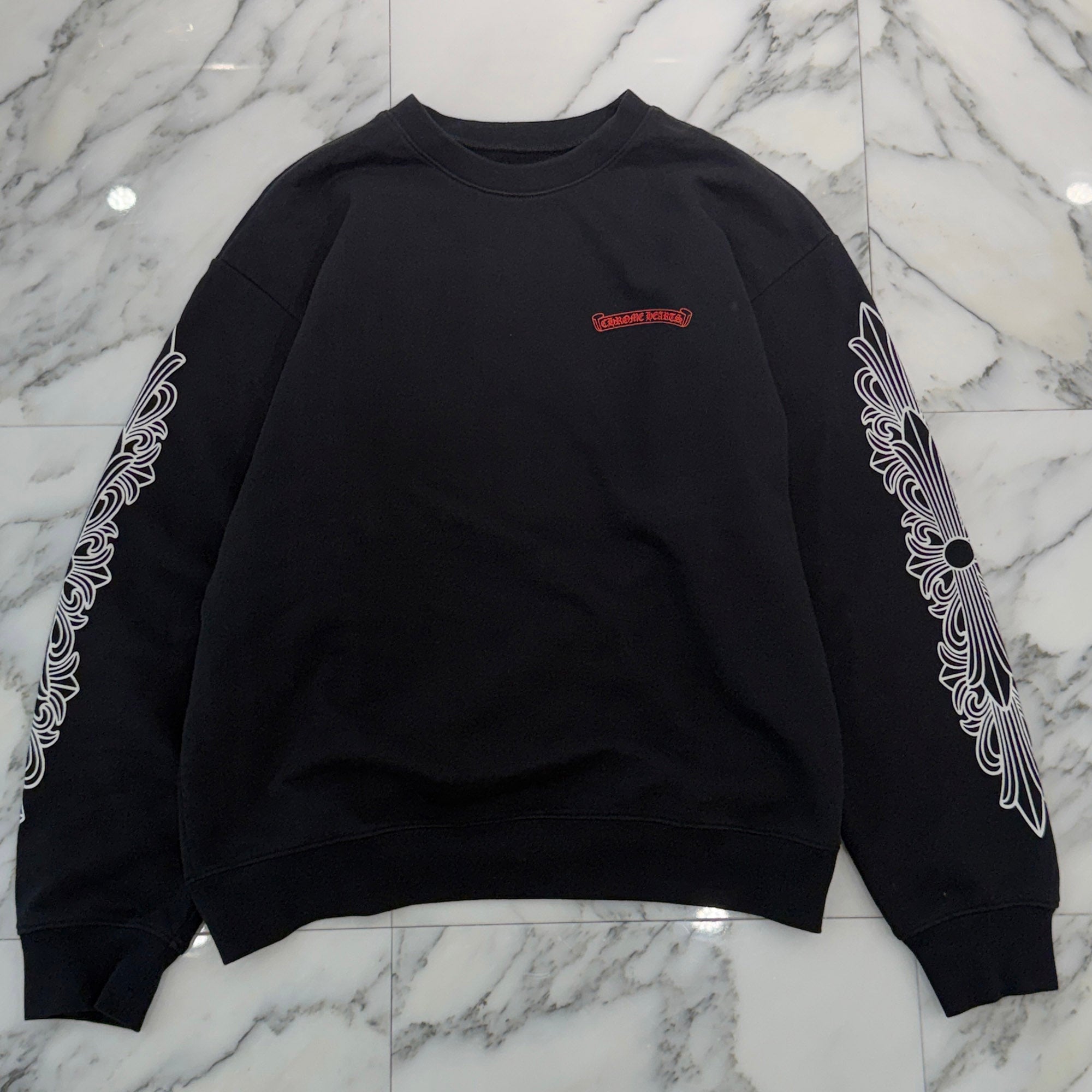 CHROME HEARTS × MATTY BOY 99 Eyes Chomper Sweat Shirt Size XL クロムハーツ × マッティボーイ 99アイズ チョンパー クルーネックスウェットシャツ サイズXL