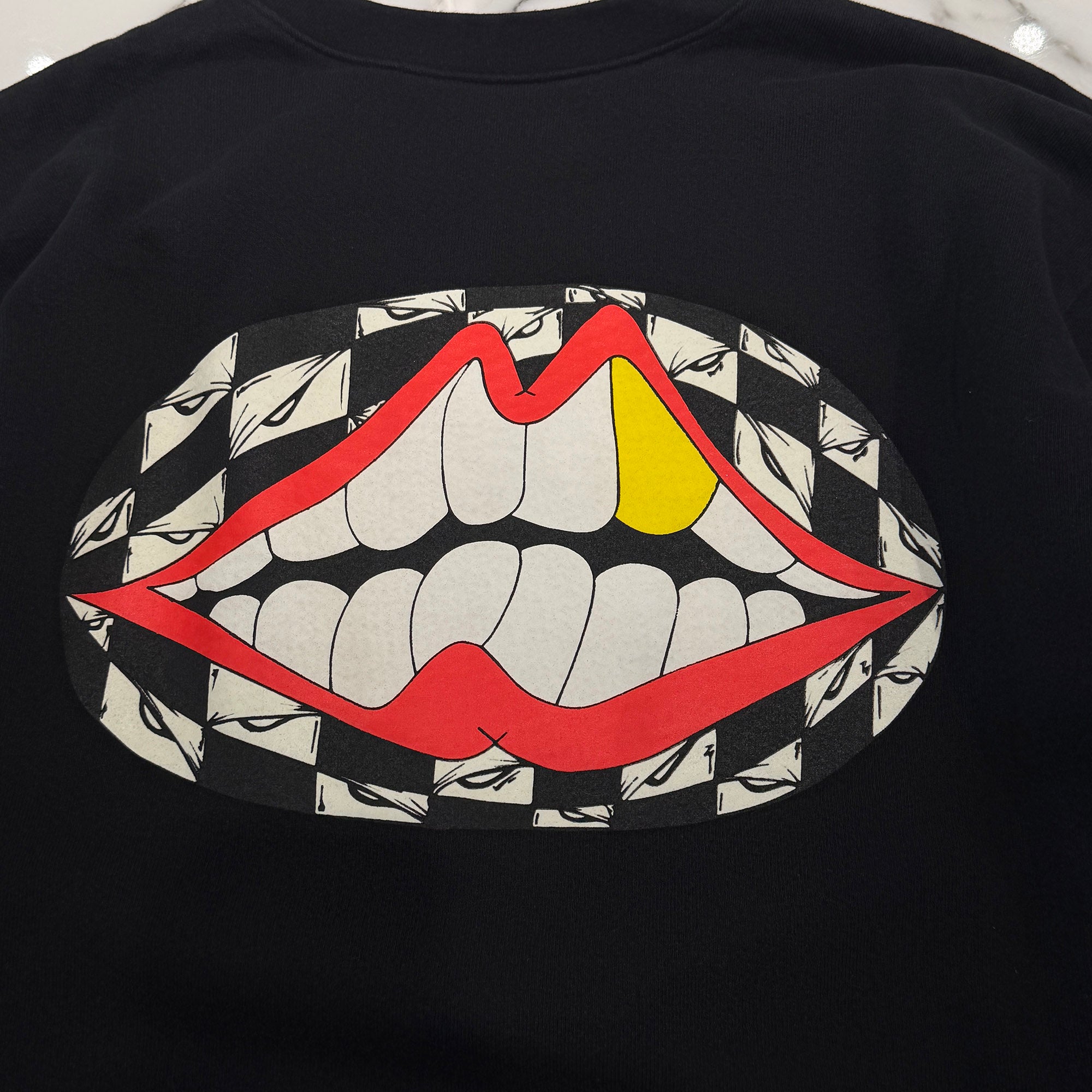 CHROME HEARTS × MATTY BOY 99 Eyes Chomper Sweat Shirt Size XL クロムハーツ × マッティボーイ 99アイズ チョンパー クルーネックスウェットシャツ サイズXL