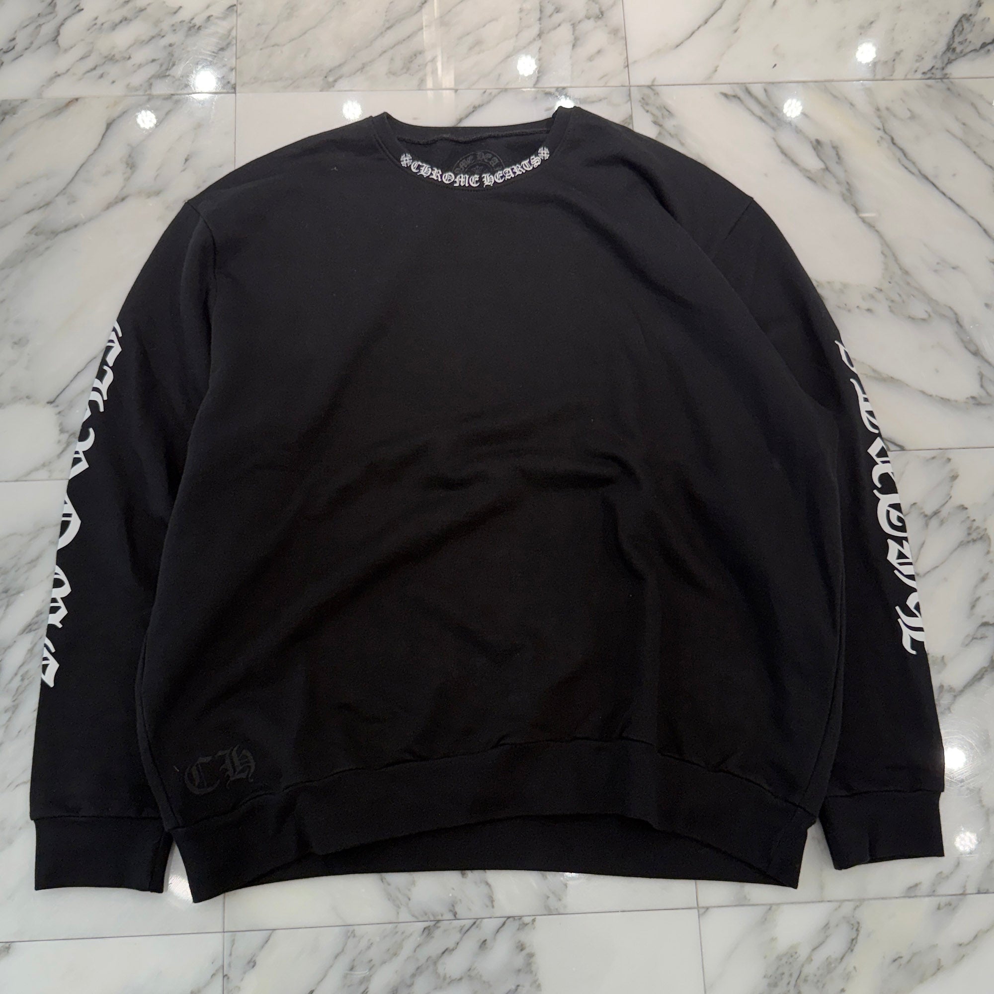 CHROME HEARTS Neck Logo Crewneck Sweatshirt Size L クロムハーツ ネックロゴクルーネックスウェットシャツ サイズL