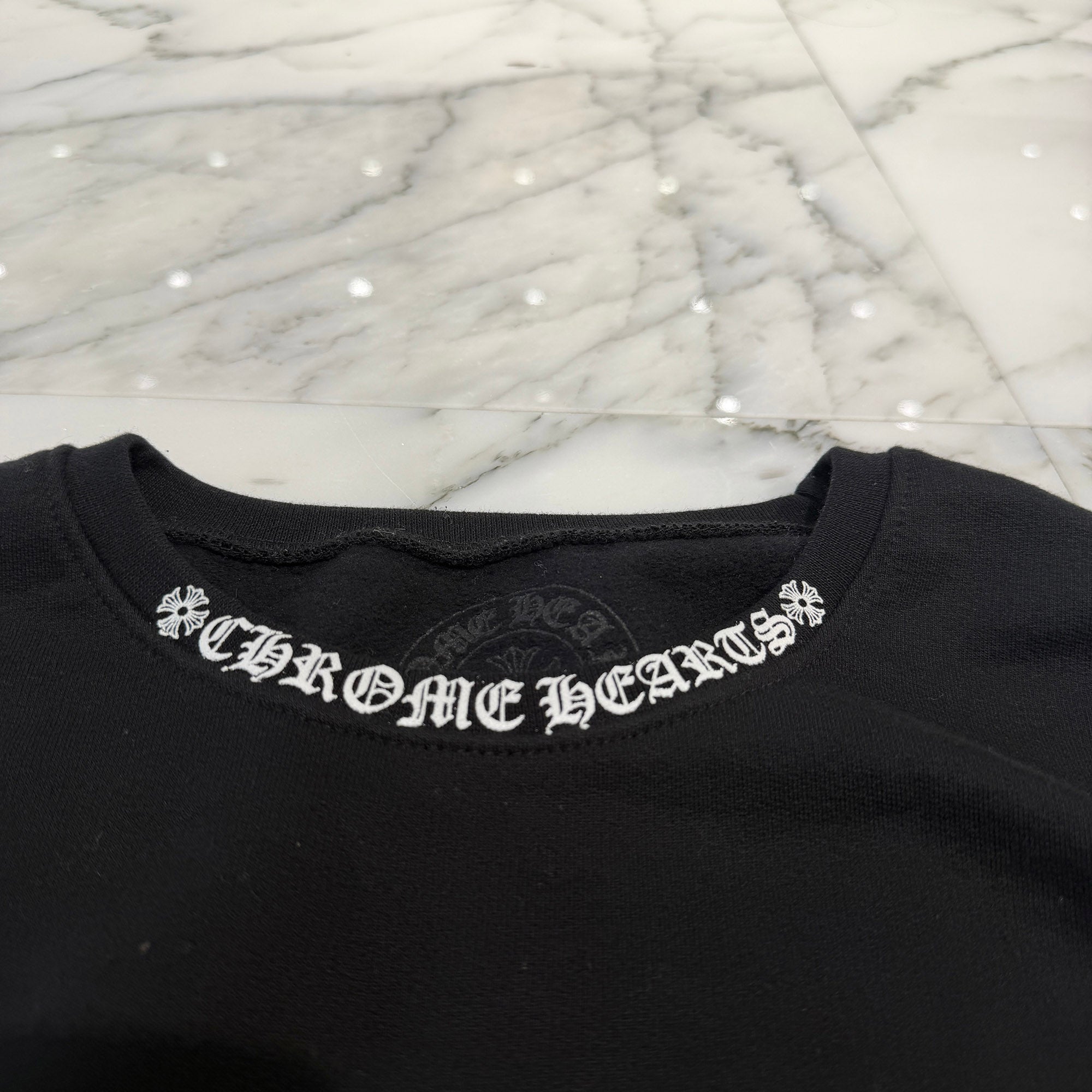 CHROME HEARTS Neck Logo Crewneck Sweatshirt Size L クロムハーツ ネックロゴクルーネックスウェットシャツ サイズL