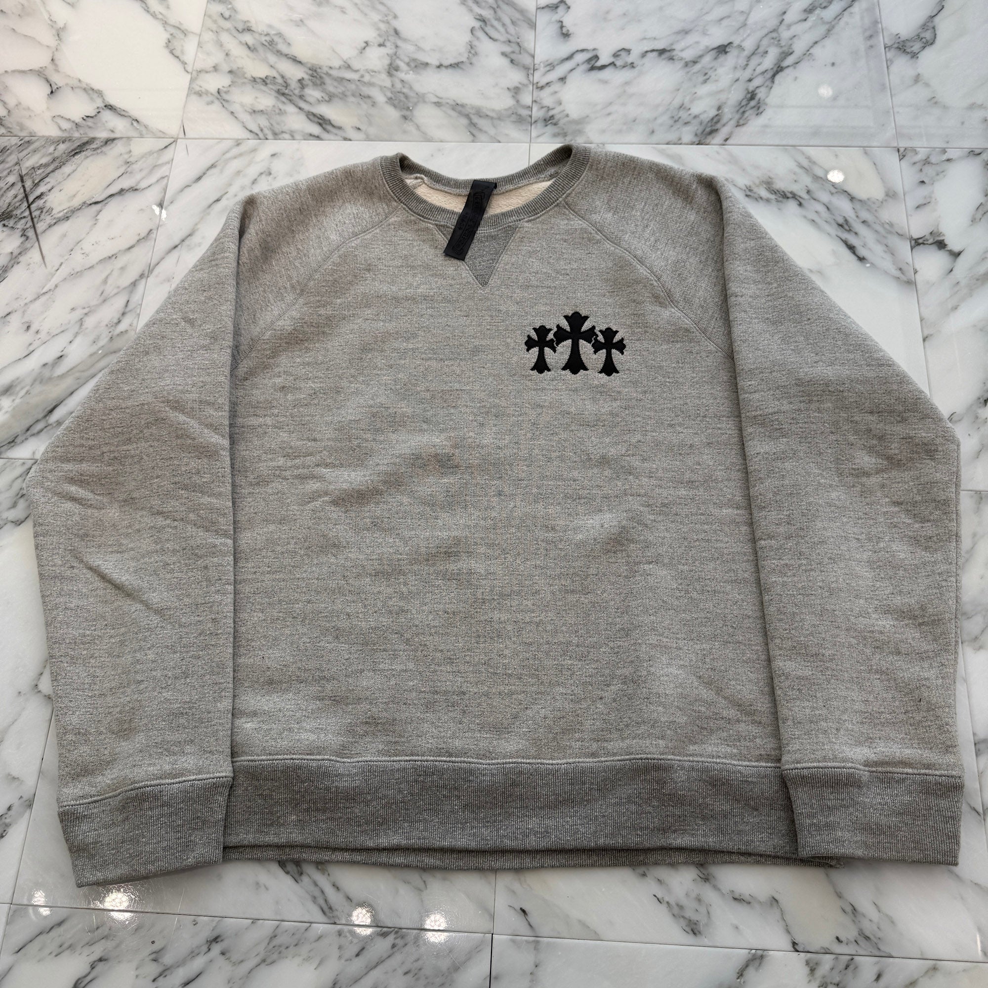CHROME HEARTS 2025SS Y NOT Cemetery Cross Applique Embroidery Sweatshirt Size XL クロムハーツ ワイノット セメタリークロス アップリケ刺繡 スウェットシャツ サイズXL