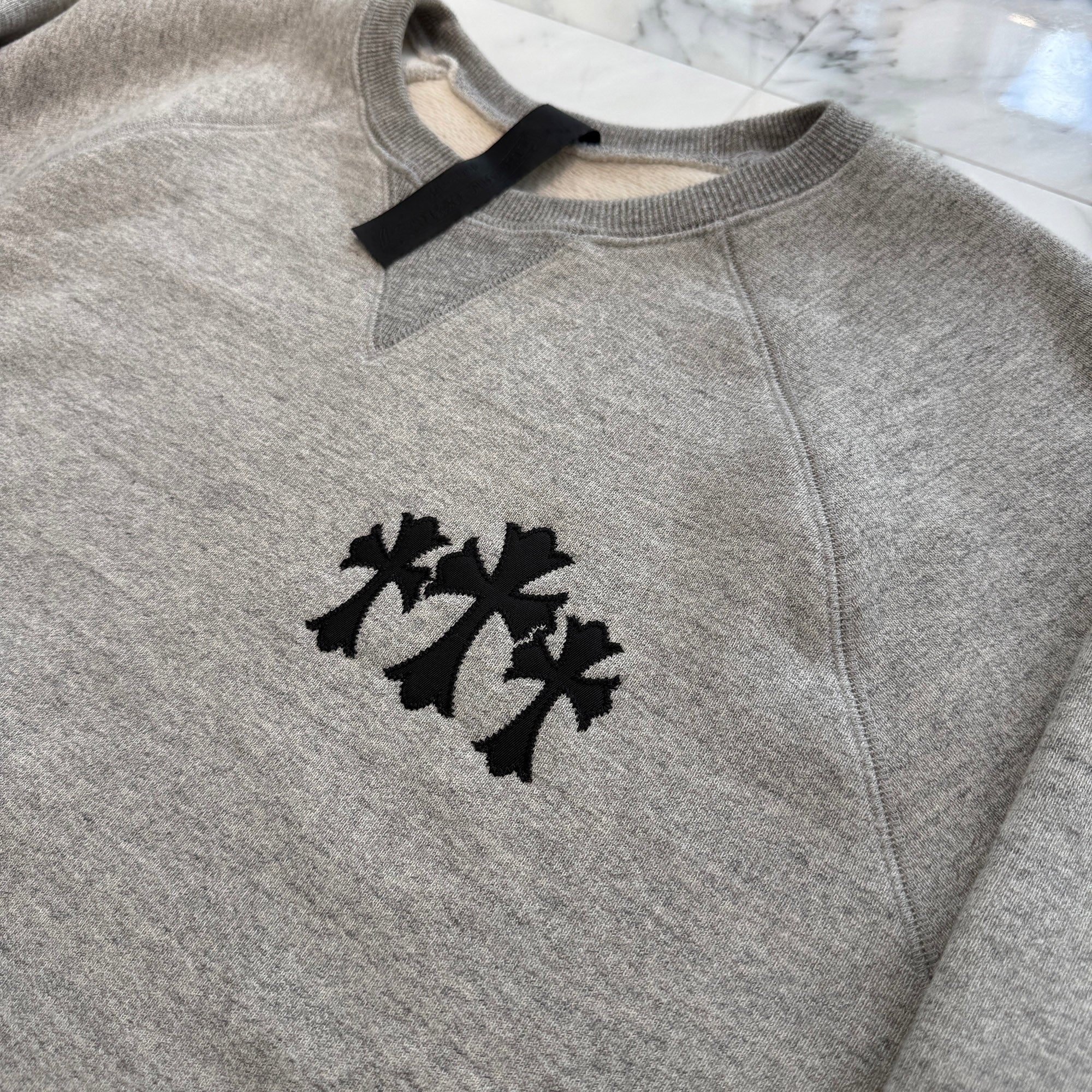 CHROME HEARTS 2025SS Y NOT Cemetery Cross Applique Embroidery Sweatshirt Size XL クロムハーツ ワイノット セメタリークロス アップリケ刺繡 スウェットシャツ サイズXL