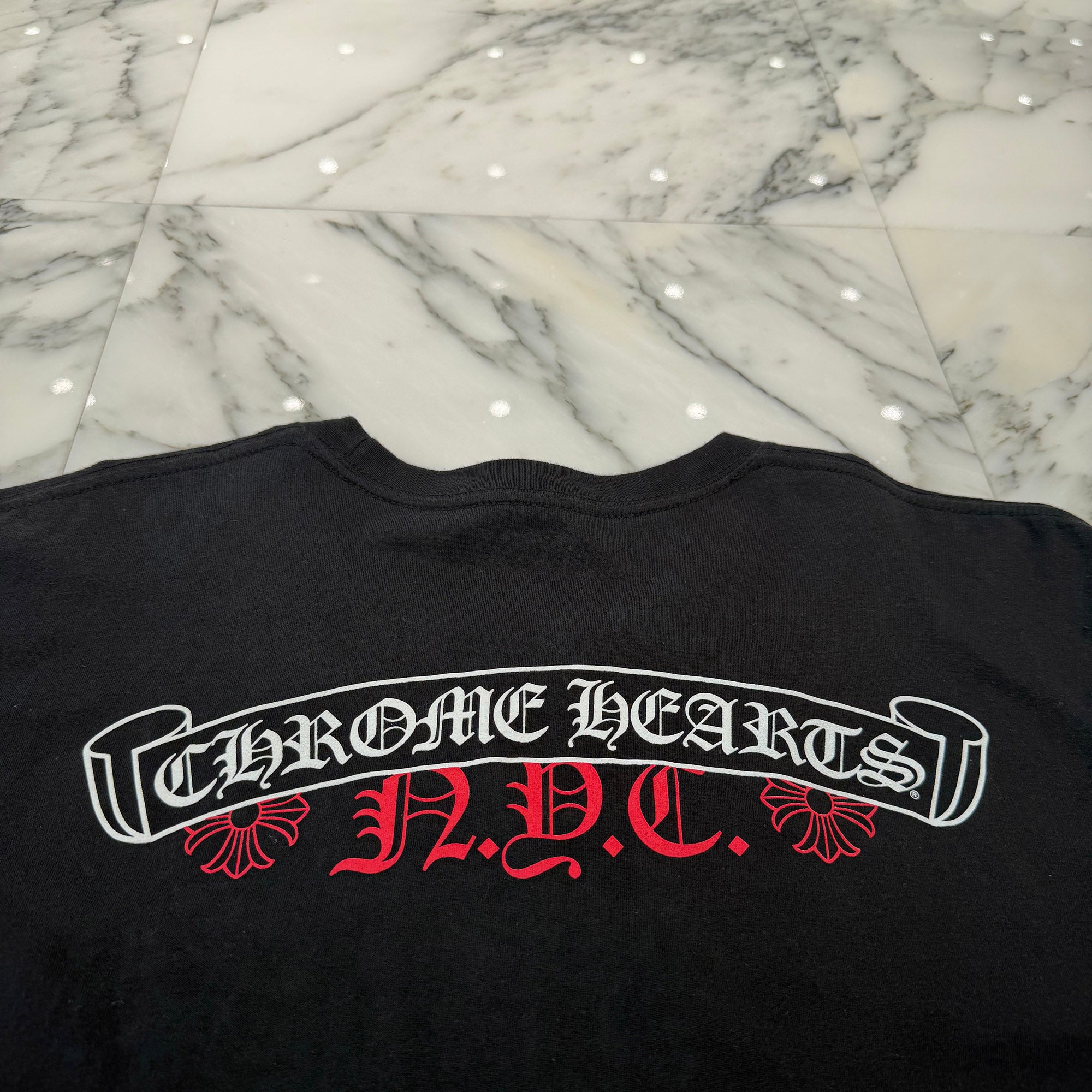 CHROME HEARTS New York Limited Back Scroll Tee Size L クロムハーツ ニューヨーク限定 バックスクロール Tシャツ サイズL