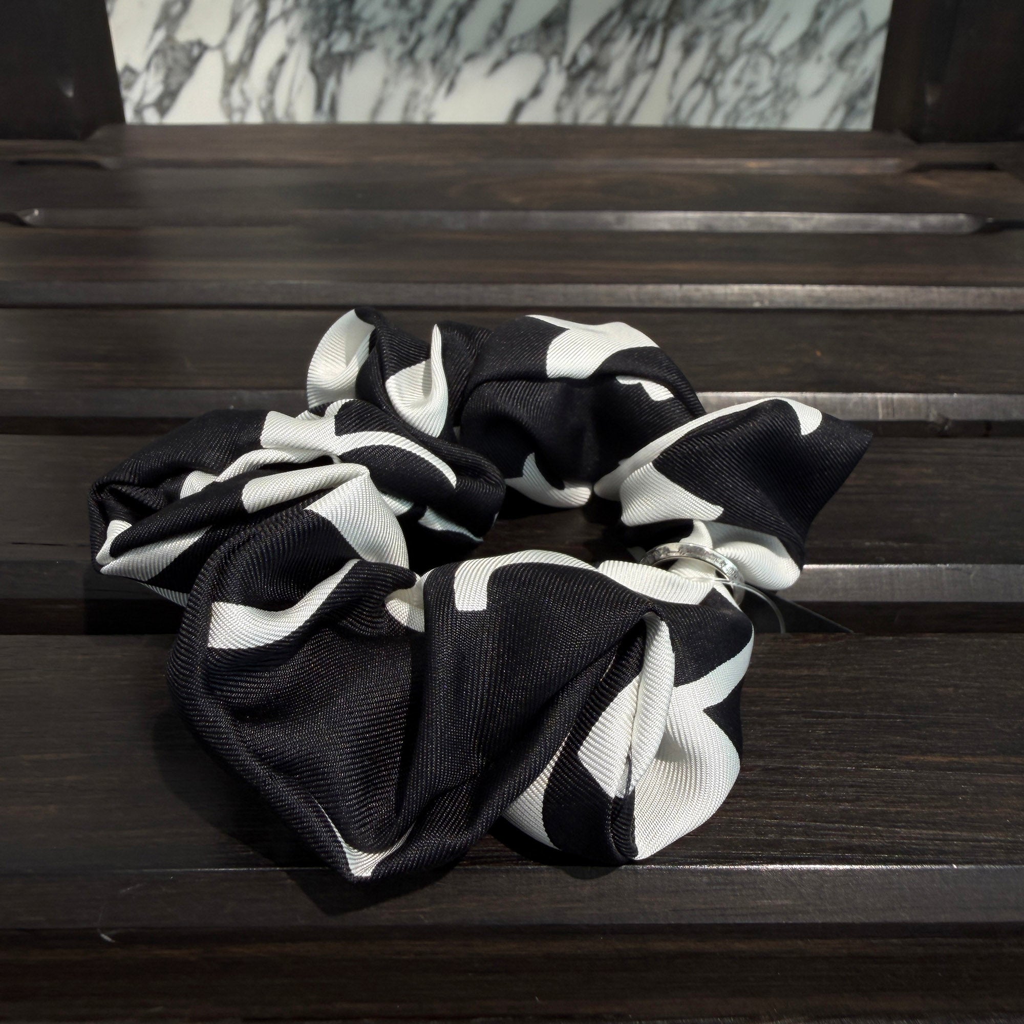 CHROME HEARTS CH SILK SCRUNCHIE HAIR BAND クロムハーツ CH シルク スクランチー ヘアバンド
