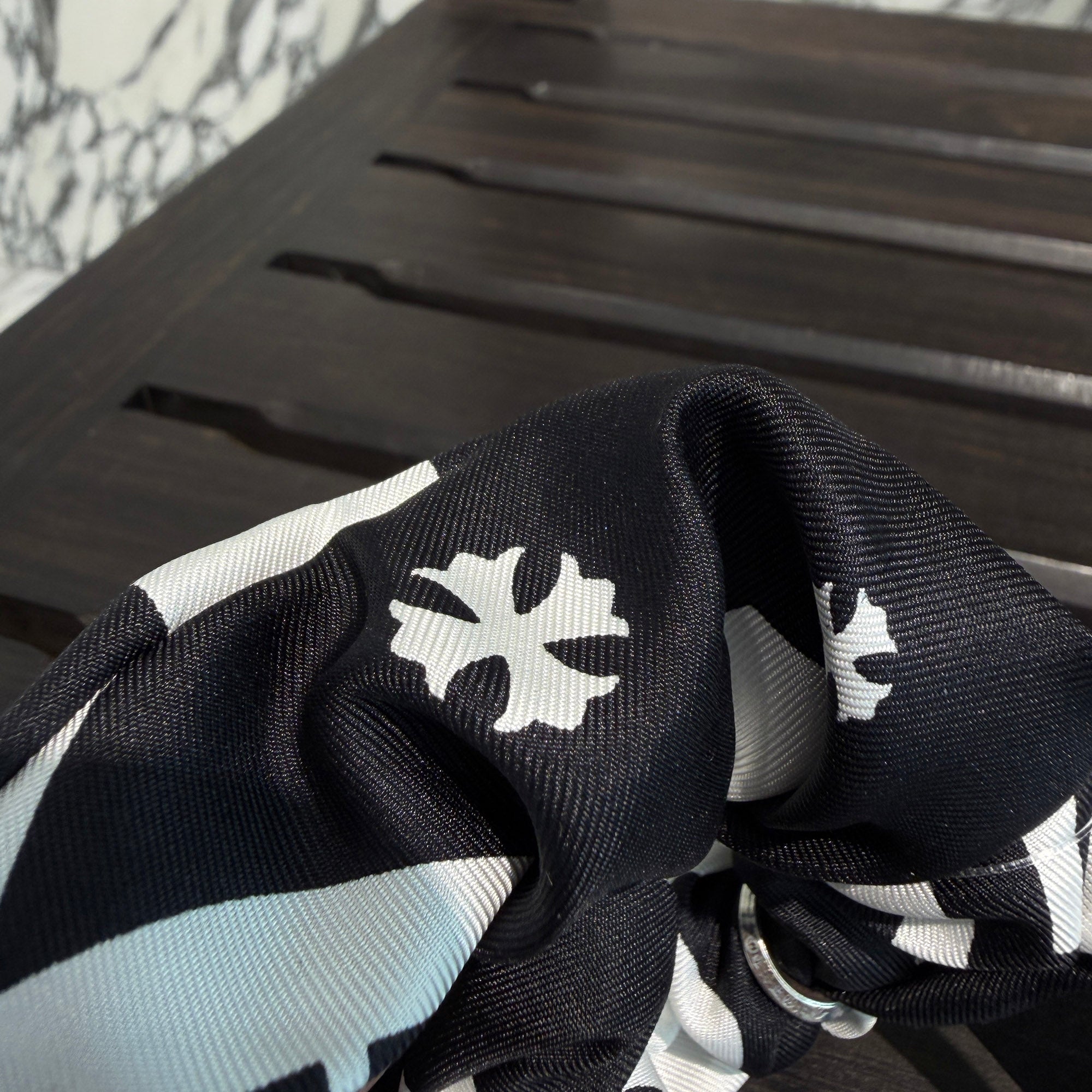 CHROME HEARTS CH SILK SCRUNCHIE HAIR BAND クロムハーツ CH シルク スクランチー ヘアバンド