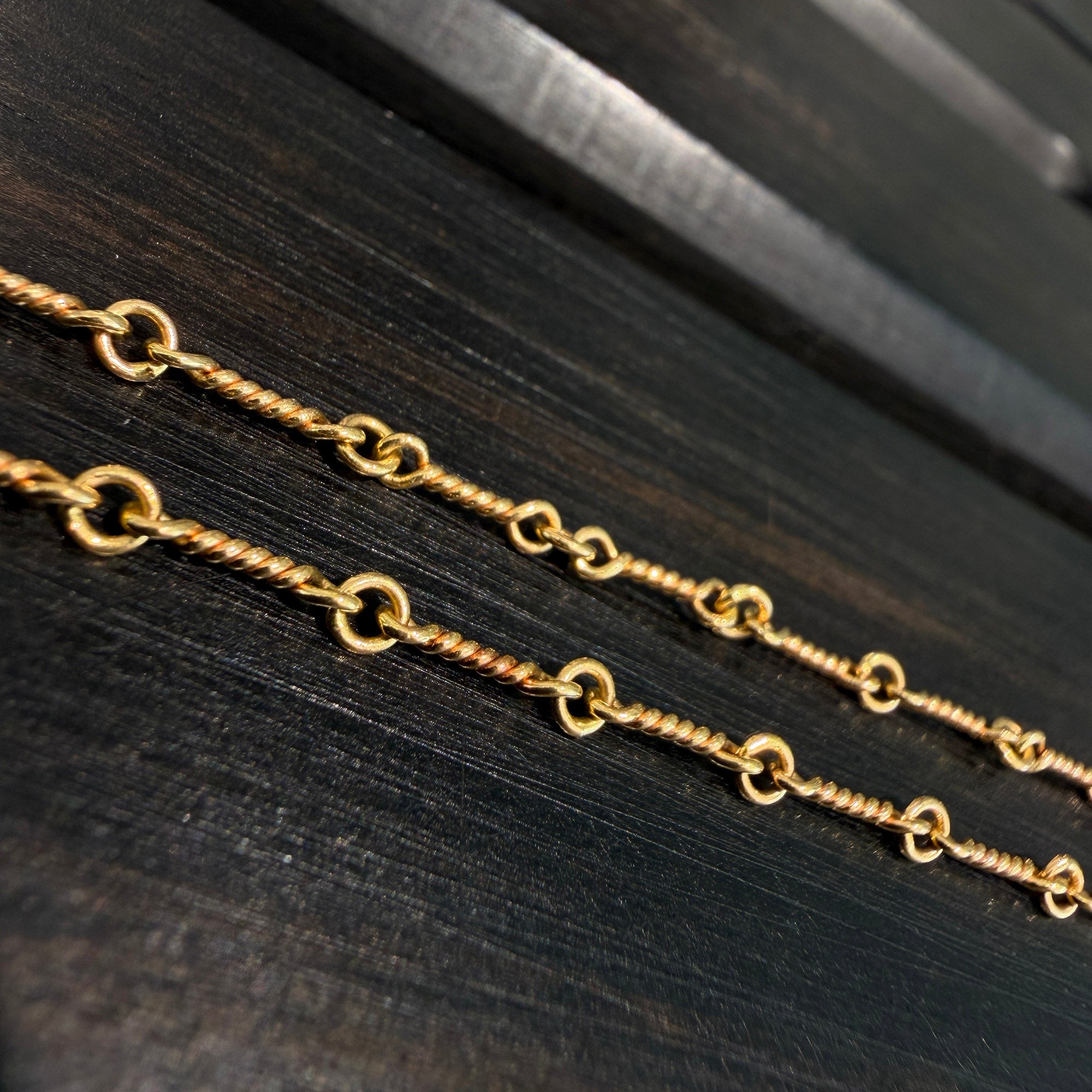 CHROME HEARTS 22K Twist Chain Necklace Size 16 Inch クロムハーツ 22K ツイストチェーン ネックレス サイズ16インチ