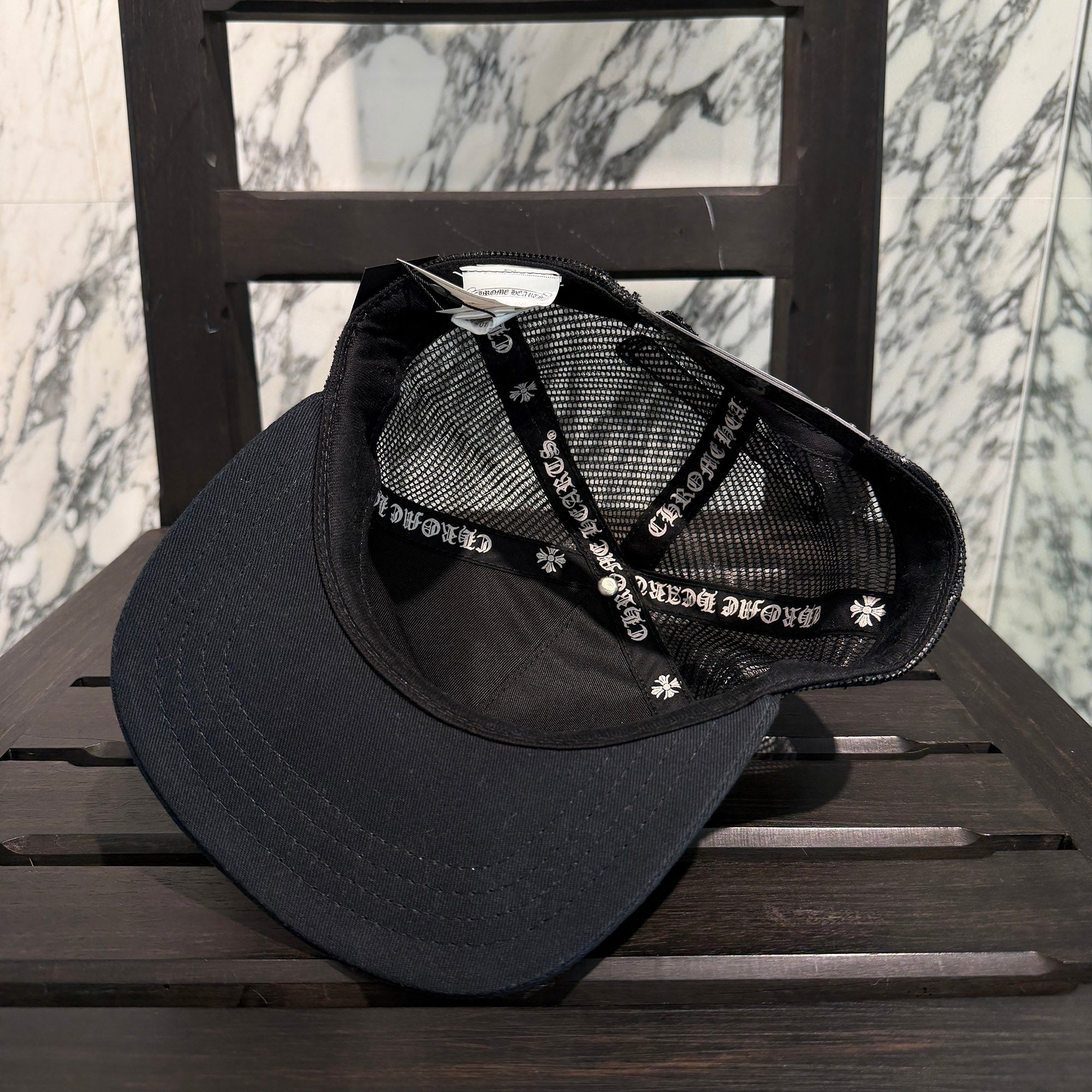 CHROME HEARTS Made In Hollywood Fuck You Vertical Logo Trucker Cap Size ONE SIZE（53-60）クロムハーツ メイドインハリウッド ファックユー ヴァーティカルロゴ トラッカーキャップ サイズONE SIZE（53-60)