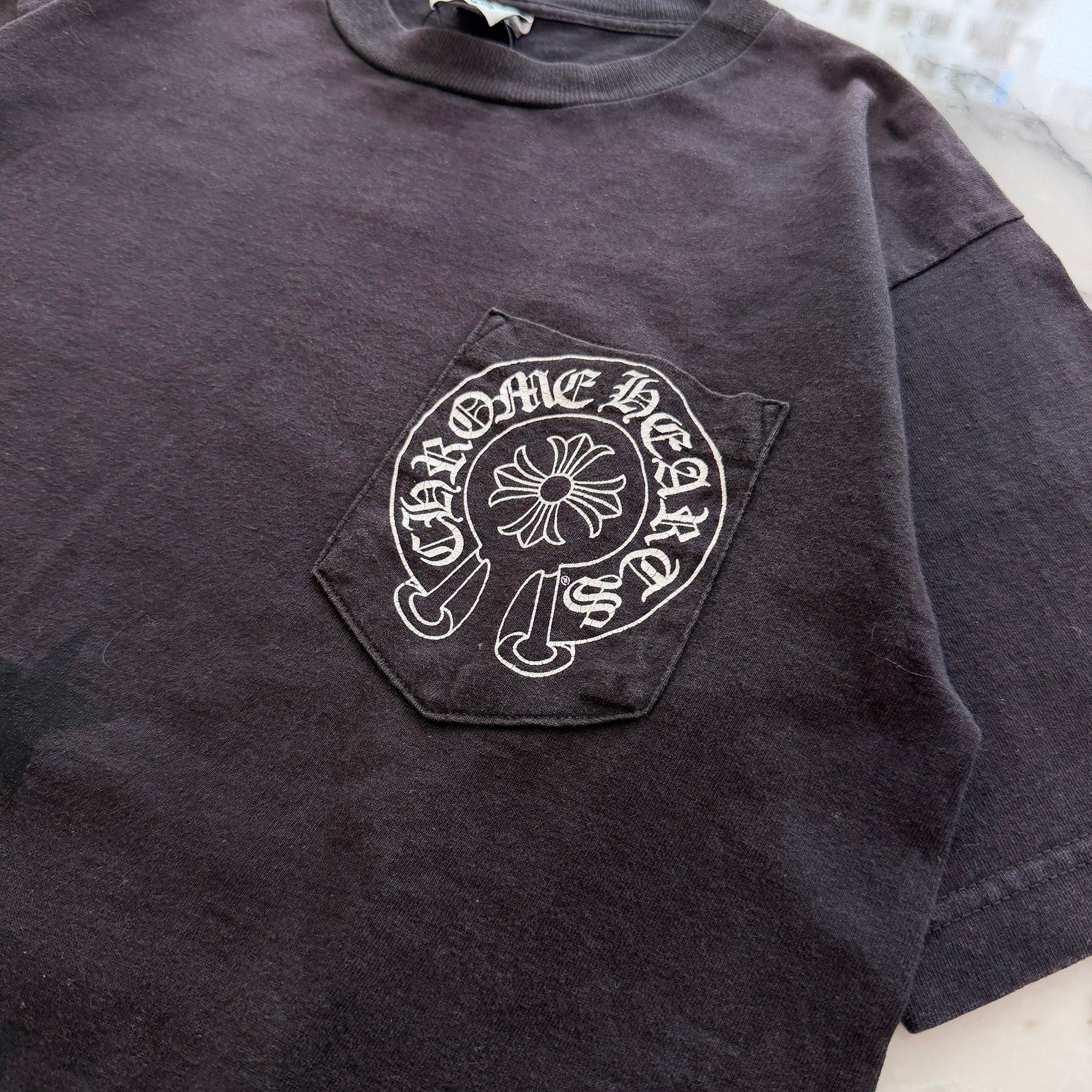 CHROME HEARTS Back Scroll Horseshoe Star Print Tee Size M クロムハーツ バックスクロール ホースシュー スタープリントTシャツ サイズM